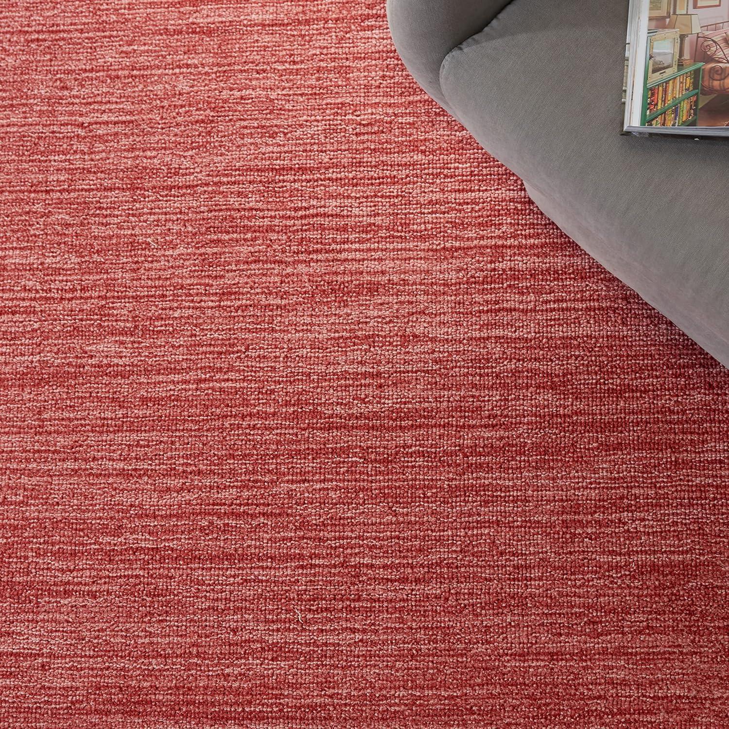 Taran Handmade Looped Red Area Rug