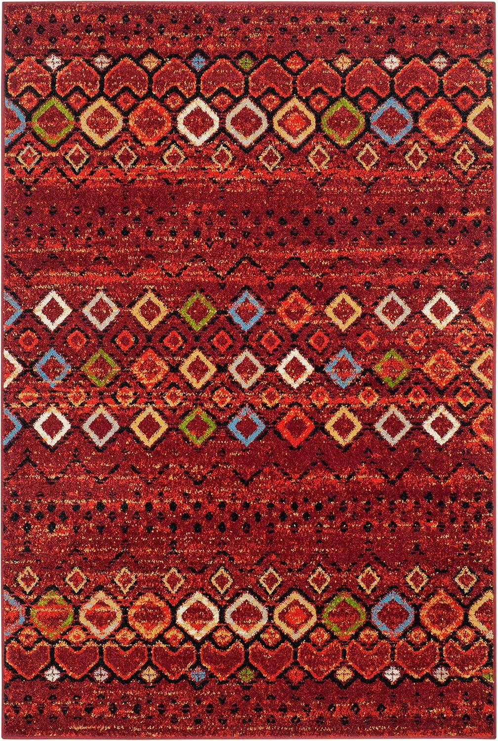 Safavieh Amsterdam Gladwin Geometric Area Rug, Terracotta/Multi, 4' x 6'