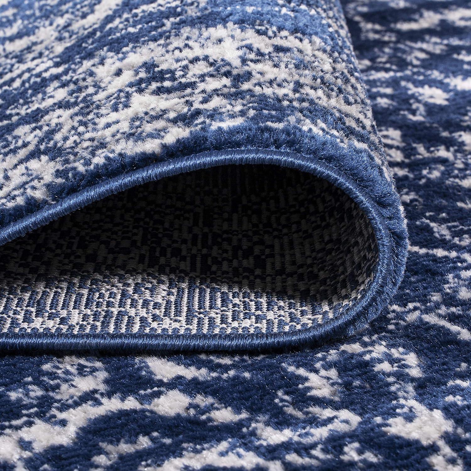 3'x5' Soleiman Modern Persian Area Rug, Navy - JONATHAN Y