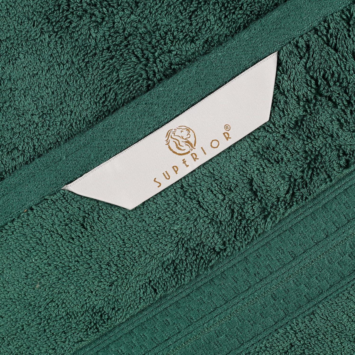 Superior 8-Piece Ultra-Soft Bamboo Bath Towel Set for Bathroom, Spa, and Gym, Hunter Green