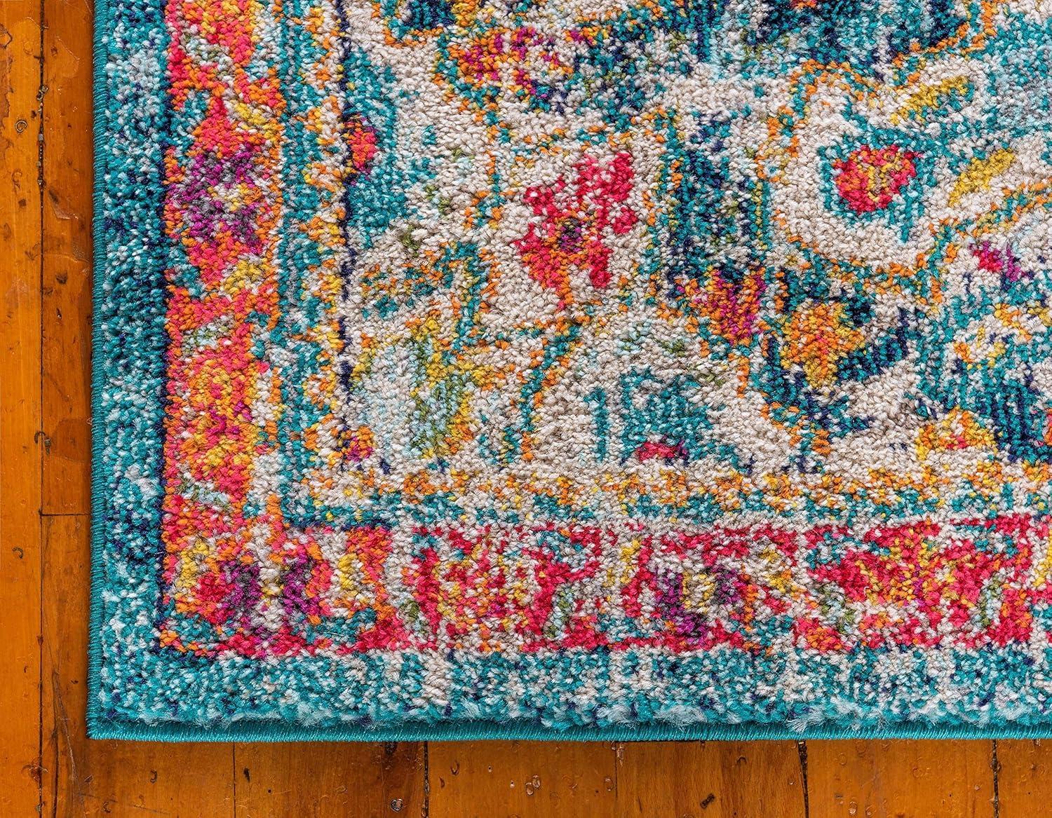 Unique Loom Penrose Collection Area Rug - Alexis (7' 10" x 10' Rectangle Blue/Gray)