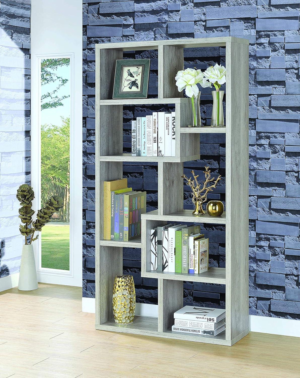 70.75" Theo 8 Shelf Bookcase - Coaster