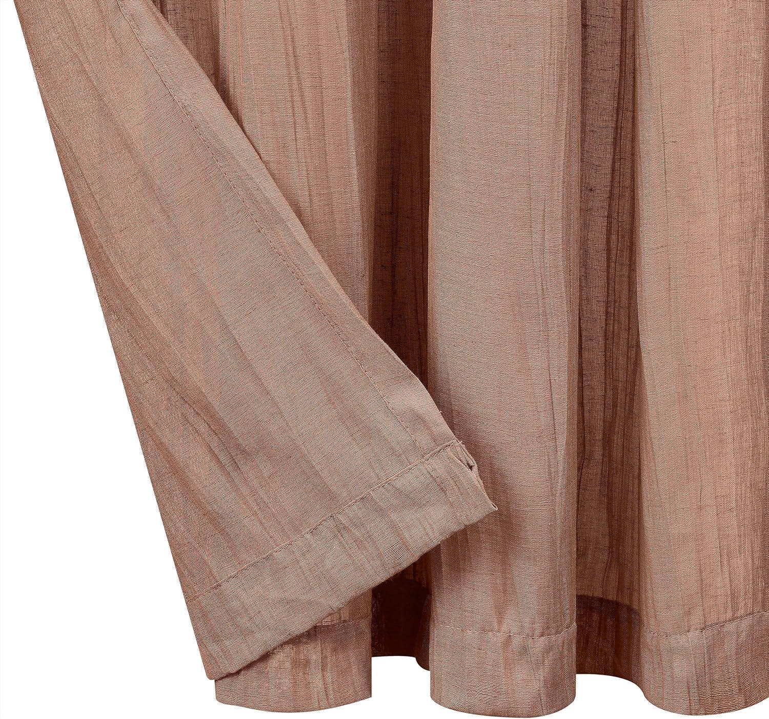 Solid Semi-Sheer Curtain Panels (Set of 2)