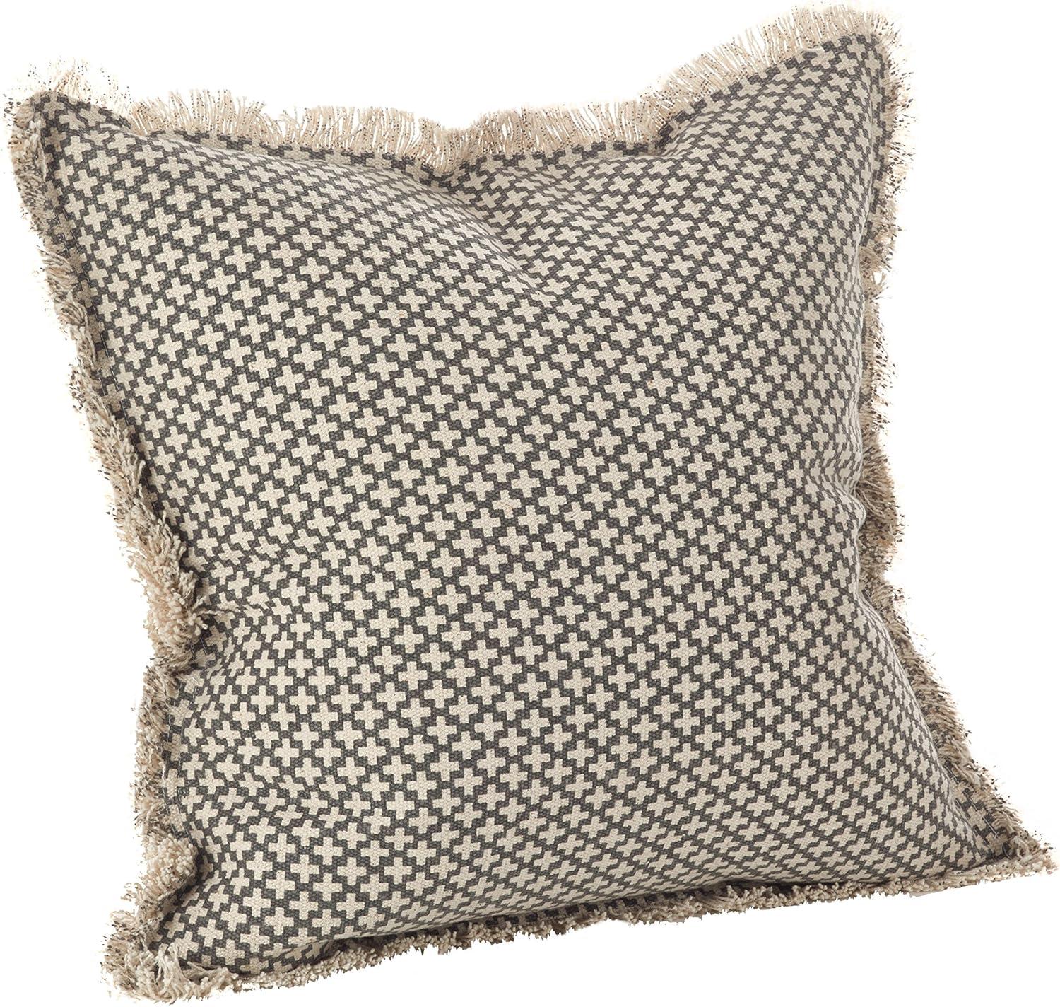 20" Slate Cotton Moroccan Tile Design Square Throw Pillow