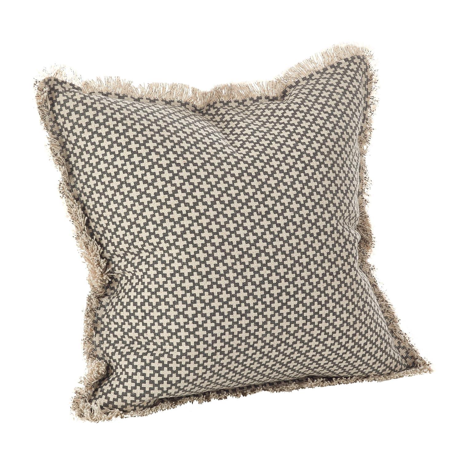 20"x20" Oversize Corinth Moroccan Tile Design Square Throw Pillow Slate - Saro Lifestyle: Bohemian Style, Removable Cover, Indoor Use
