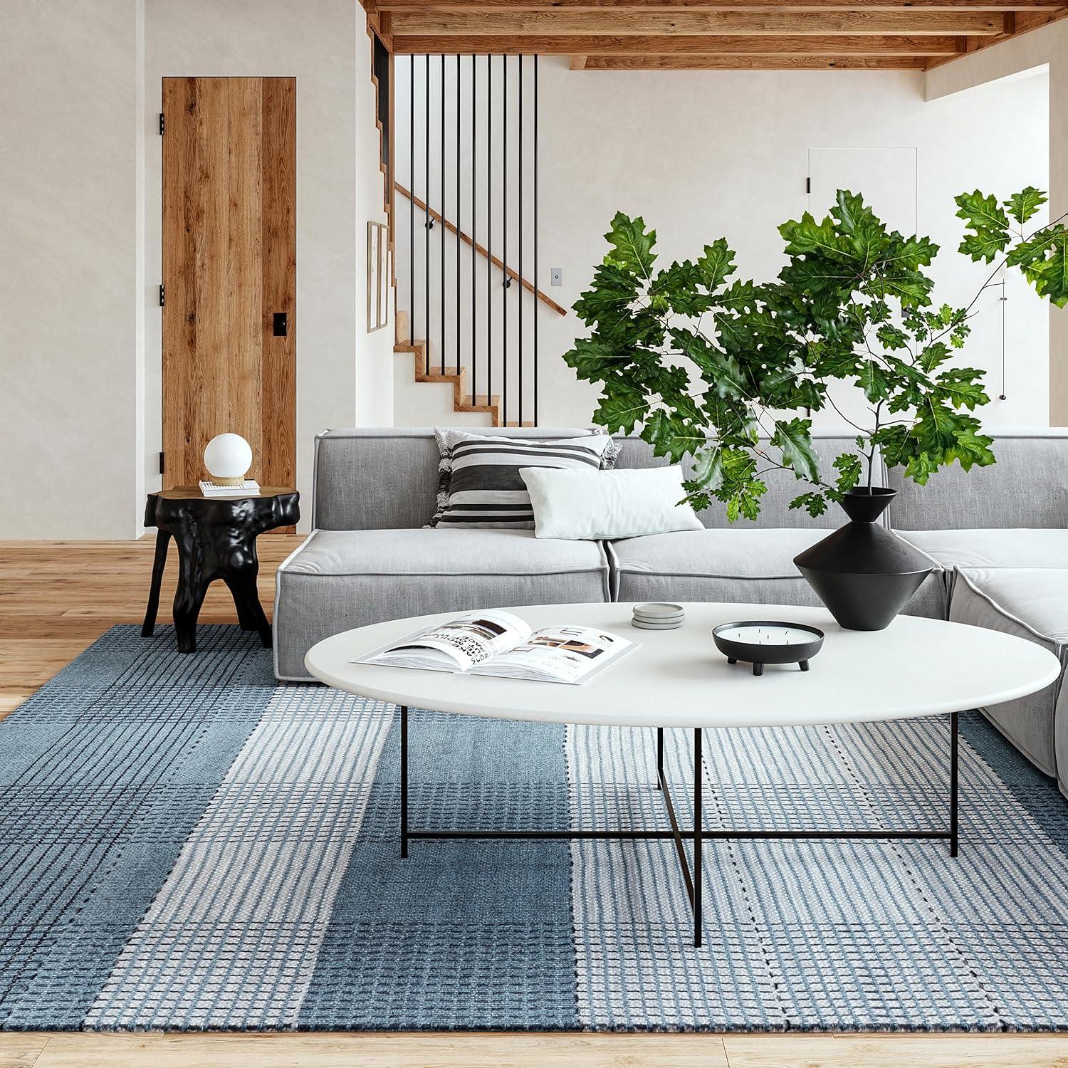 Hurley Plaid Wool Area Rug