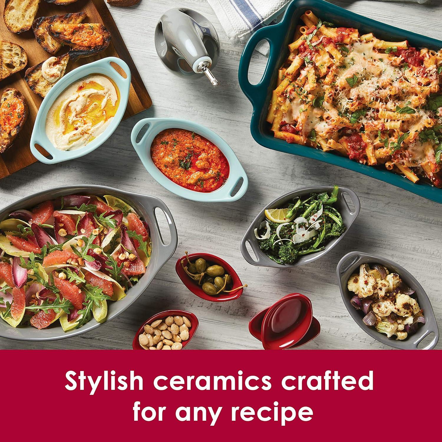 Red Ceramic Oil and Vinegar Dispensing Bottle Set with Spouts