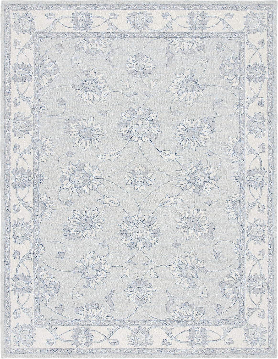 Micro-Loop MLP536 Hand Tufted Indoor Area Rug - Blue/Ivory - 9'x12' - Safavieh