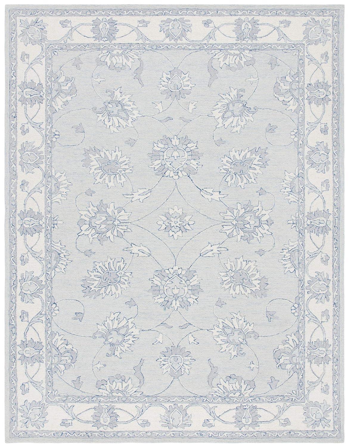 Micro-Loop MLP536 Hand Tufted Indoor Area Rug - Blue/Ivory - 9'x12' - Safavieh