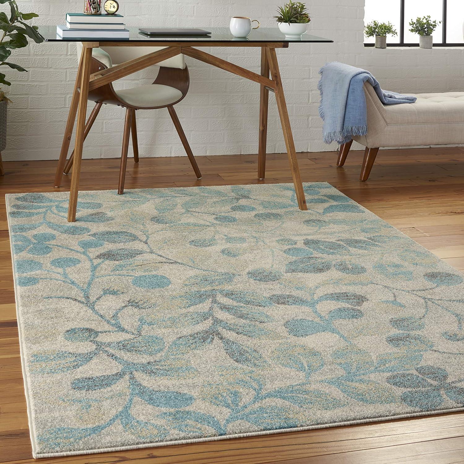 Nourison Tranquil Botanical Vine and Bloom Indoor Area Rug