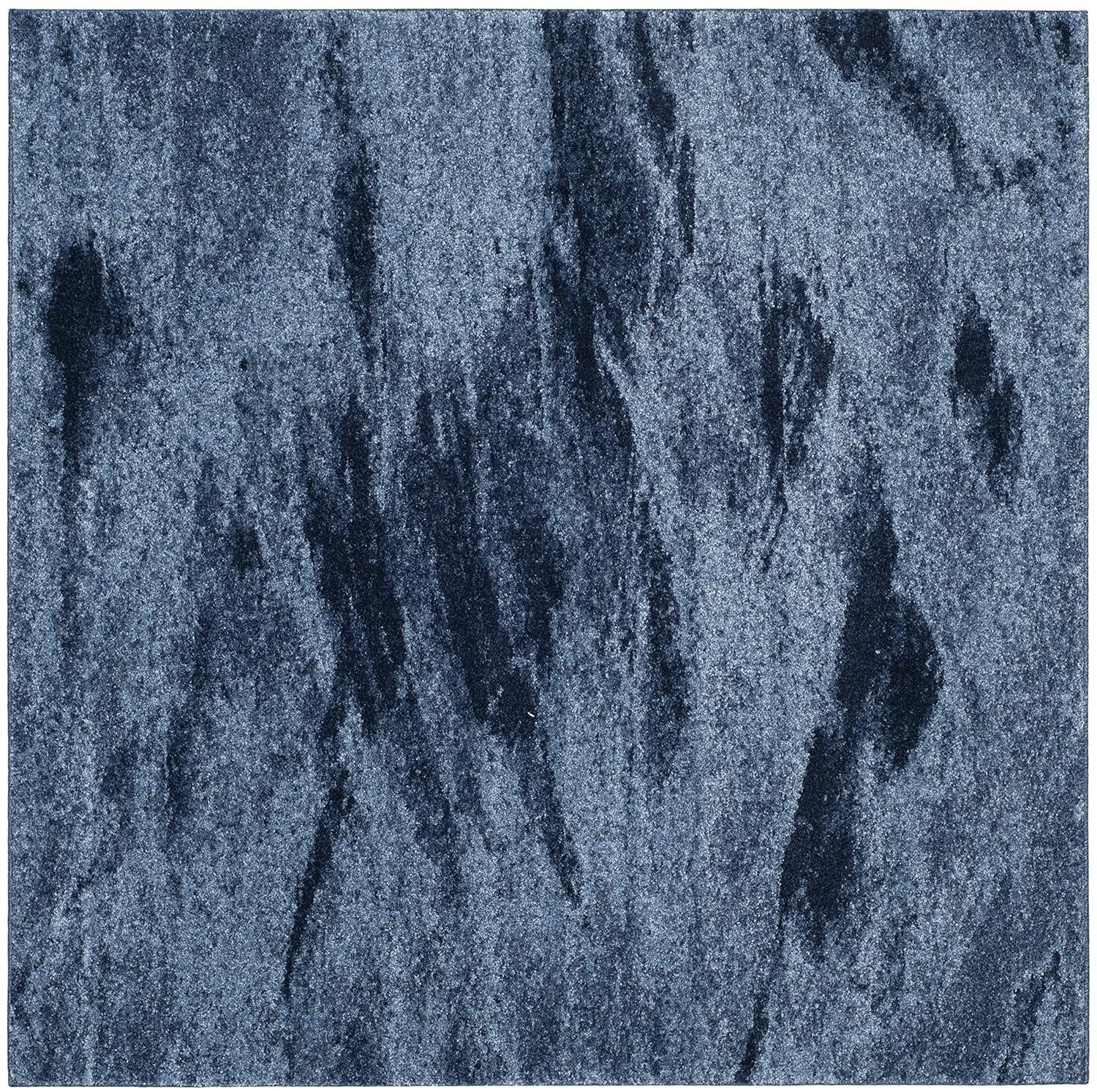 Retro RET2891 Power Loomed Indoor Area Rug - Light Blue/Blue - 8'x8' - Safavieh.