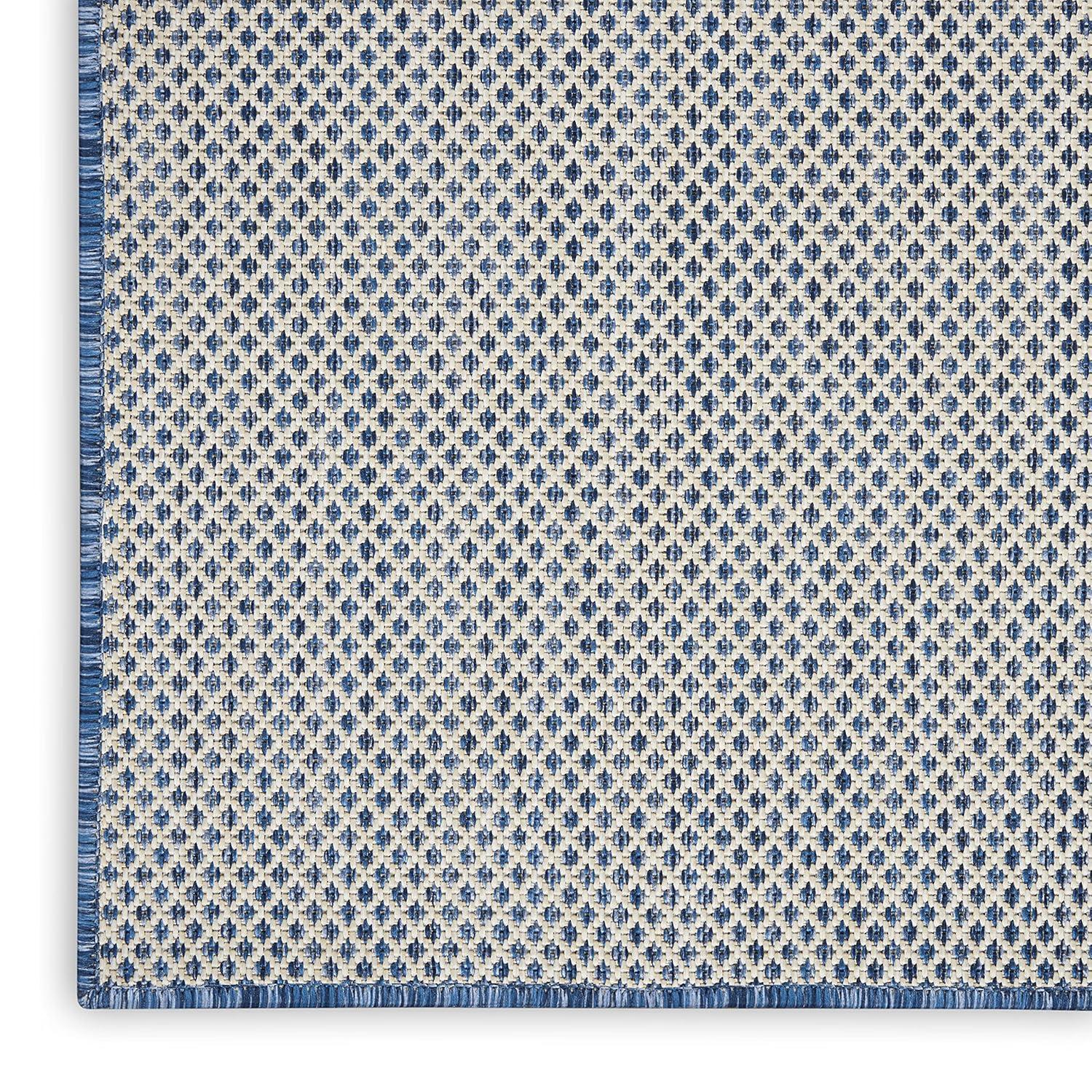 Nourison Courtyard COU01 Indoor/outdoor Area Rug - Ivory Blue 6' x 9'