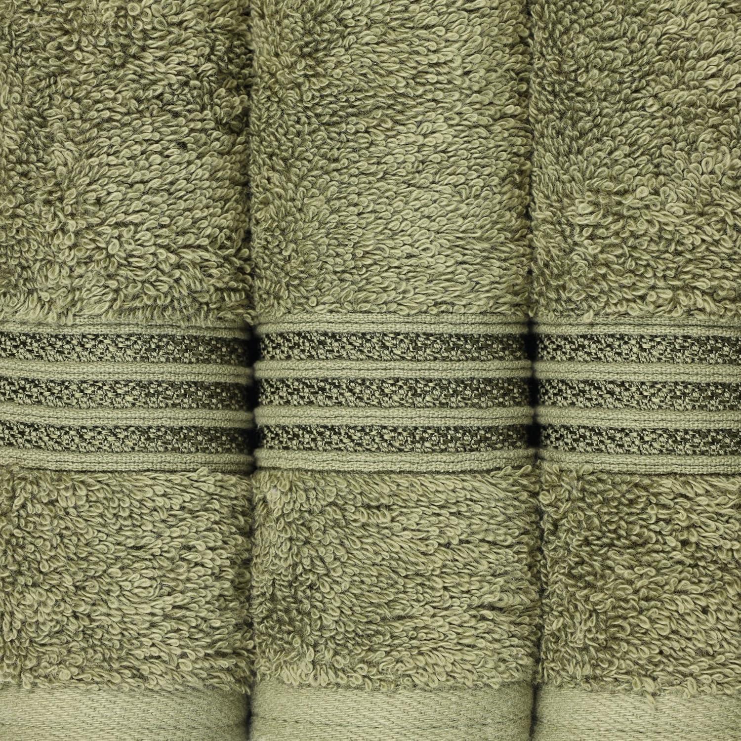 Superior Heritage Certified Egyptian Cotton Plush Absorbent Luxury Bath Towel (Set of 2)