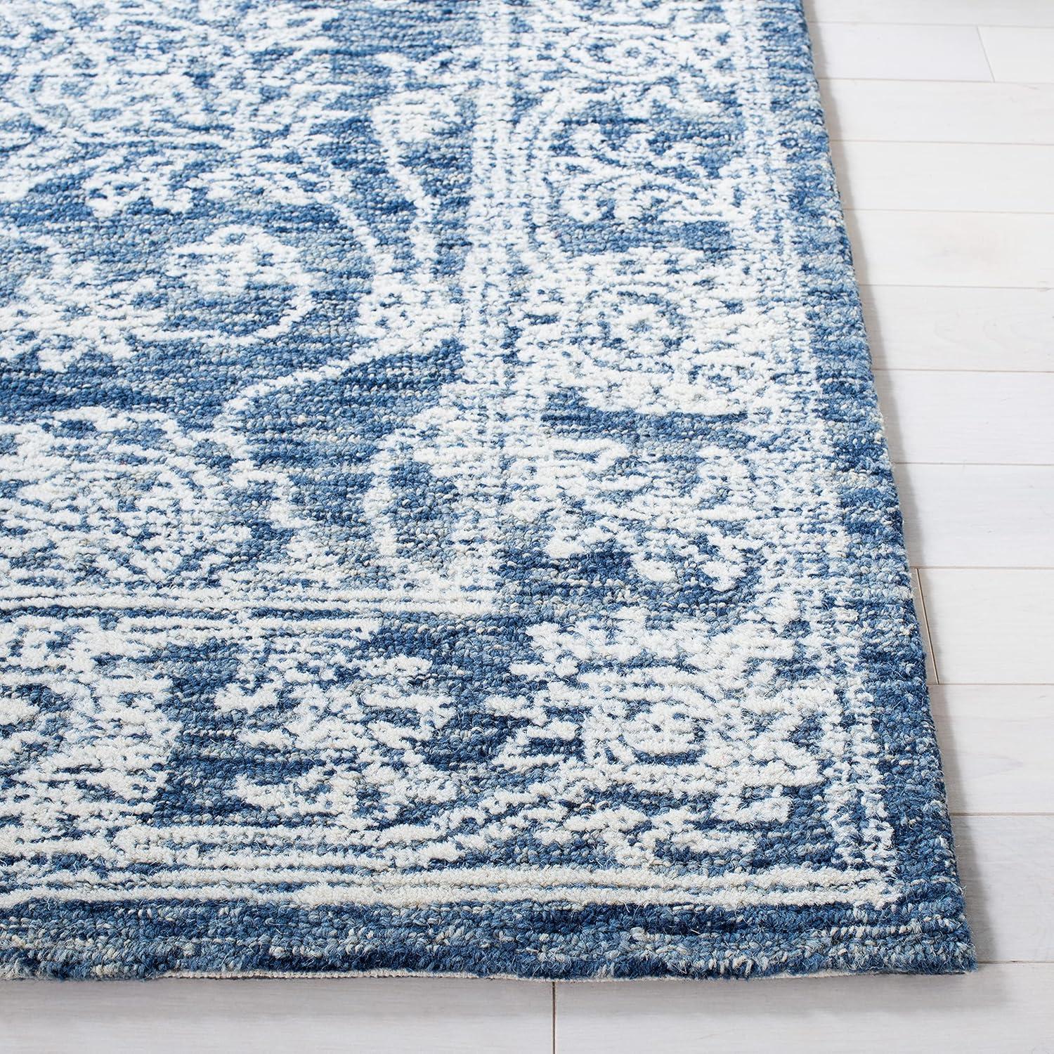 Metro MET806 Hand Tufted Indoor Area Rug - Natural/Blue - 8'x10' - Safavieh