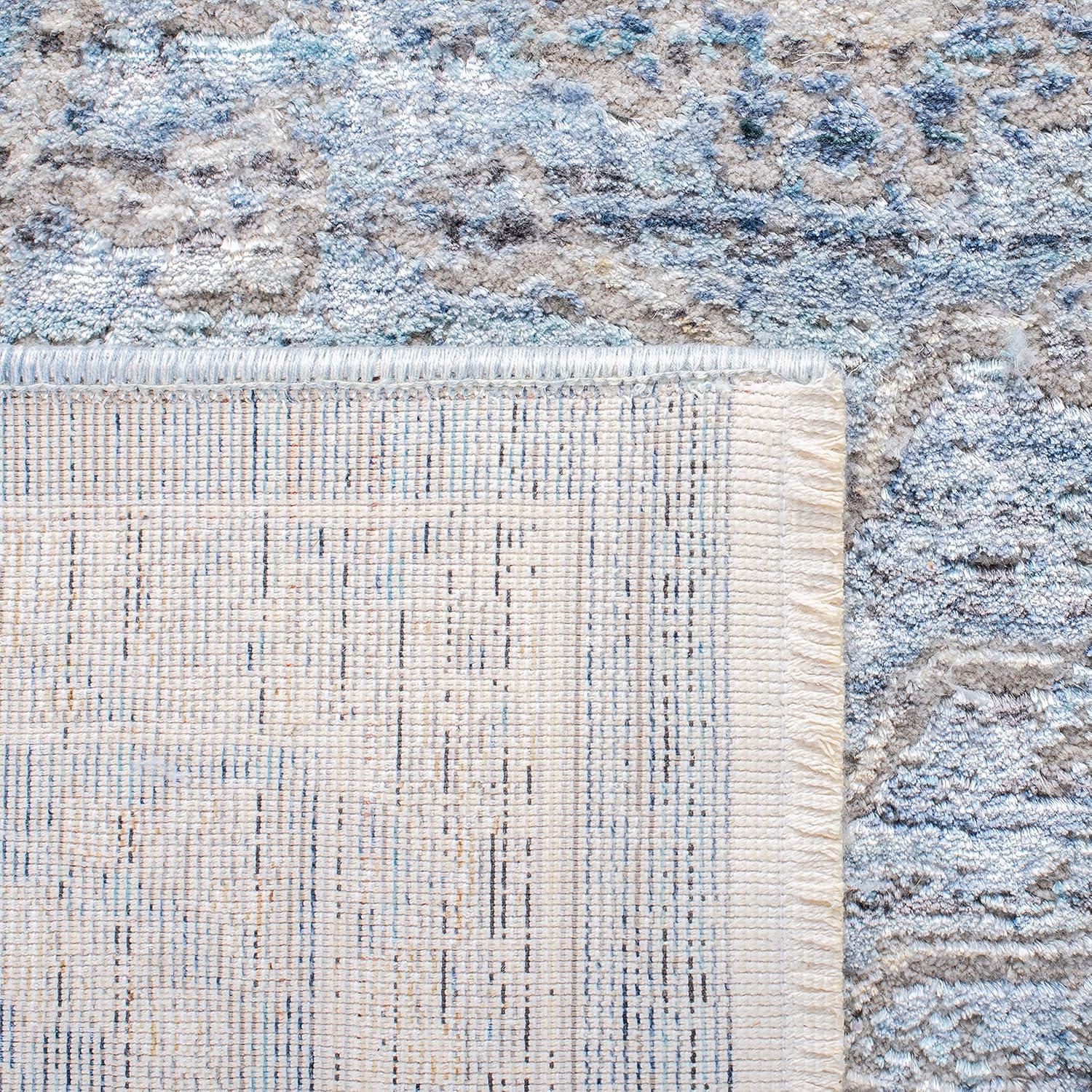 Dream DRM402 Power Loomed Accent Rug - Grey/Turquoise - 2'6"x4' - Safavieh.
