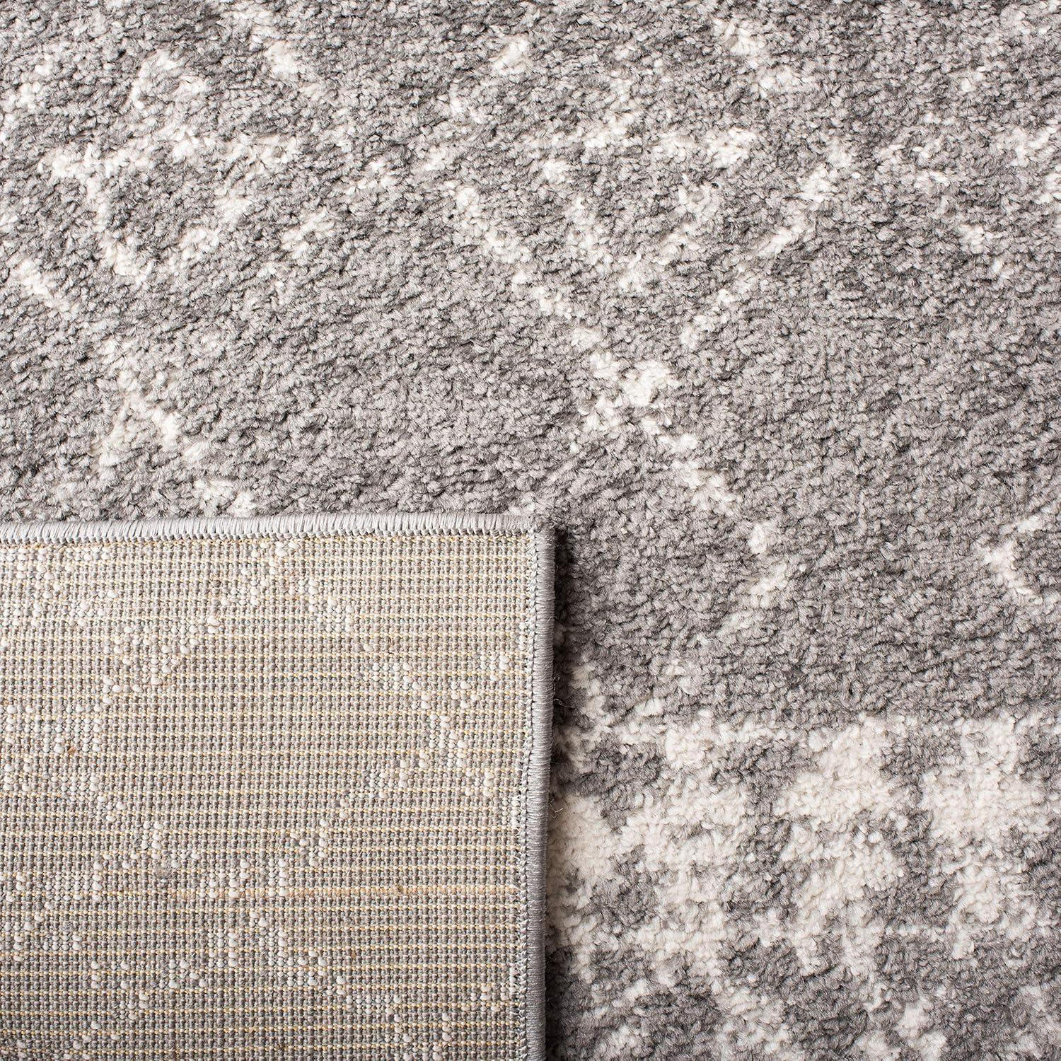 Tulum TUL229 Power Loomed Area Rug - Grey/Ivory - 6'7"x6'7" - Safavieh.