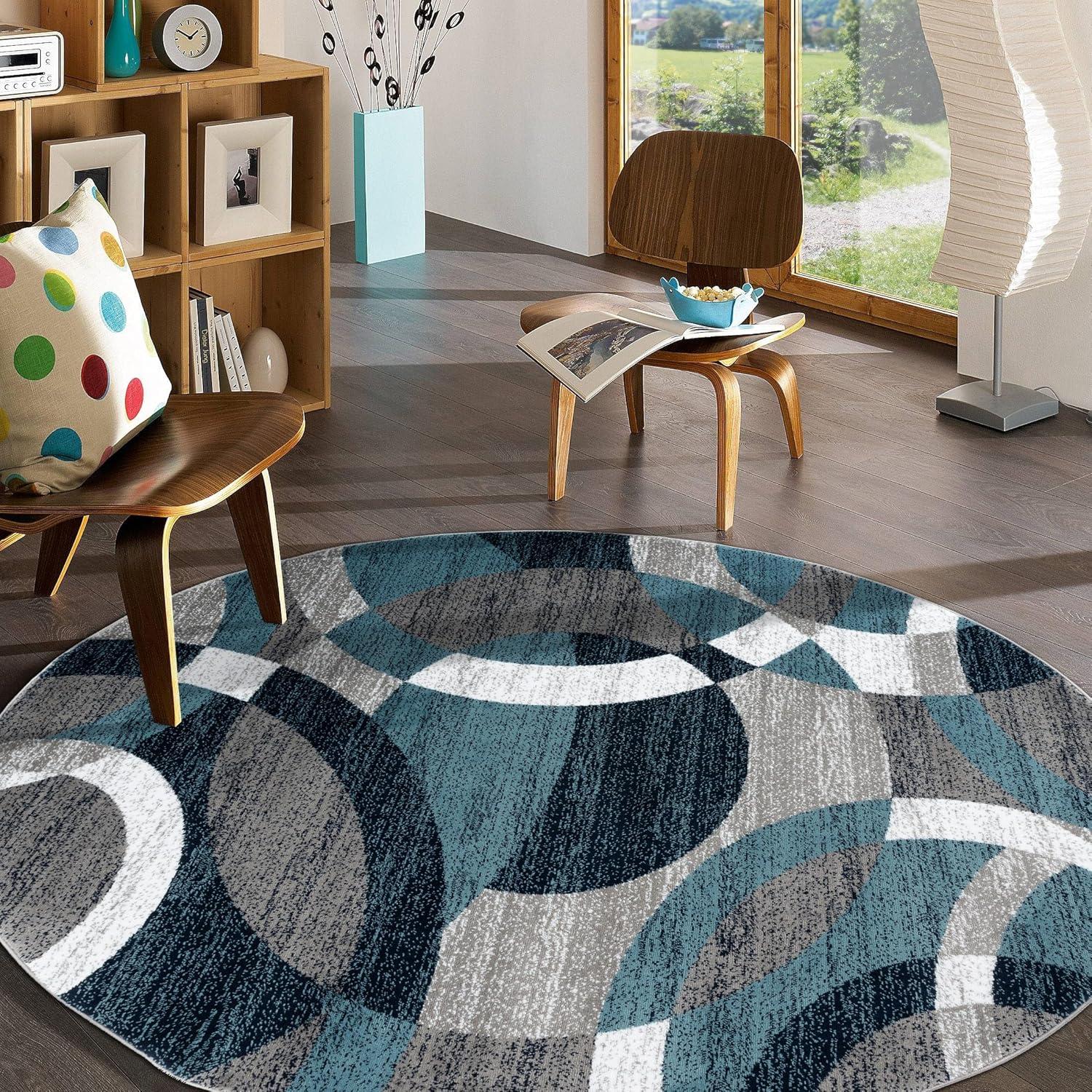 World Rug Gallery Geometric Circles Area Rug