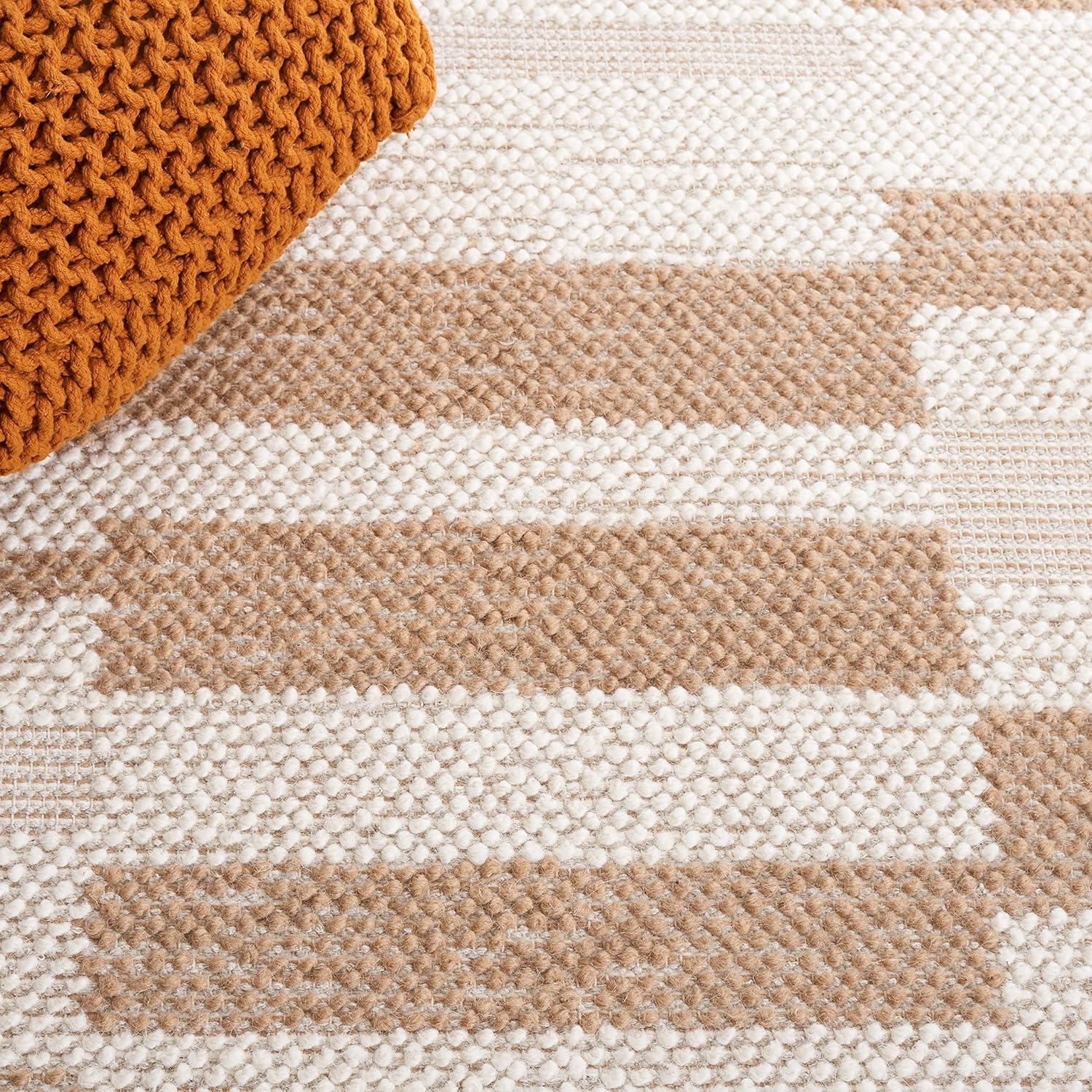 Natura NAT225 Power Loomed Area Rug - Ivory/Light Brown - 5'x8' - Safavieh.