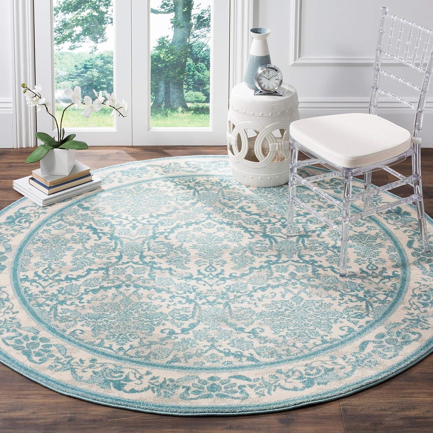 Evoke EVK242 Power Loomed Indoor Area Rug - Ivory/Grey - 8'x10' - Safavieh