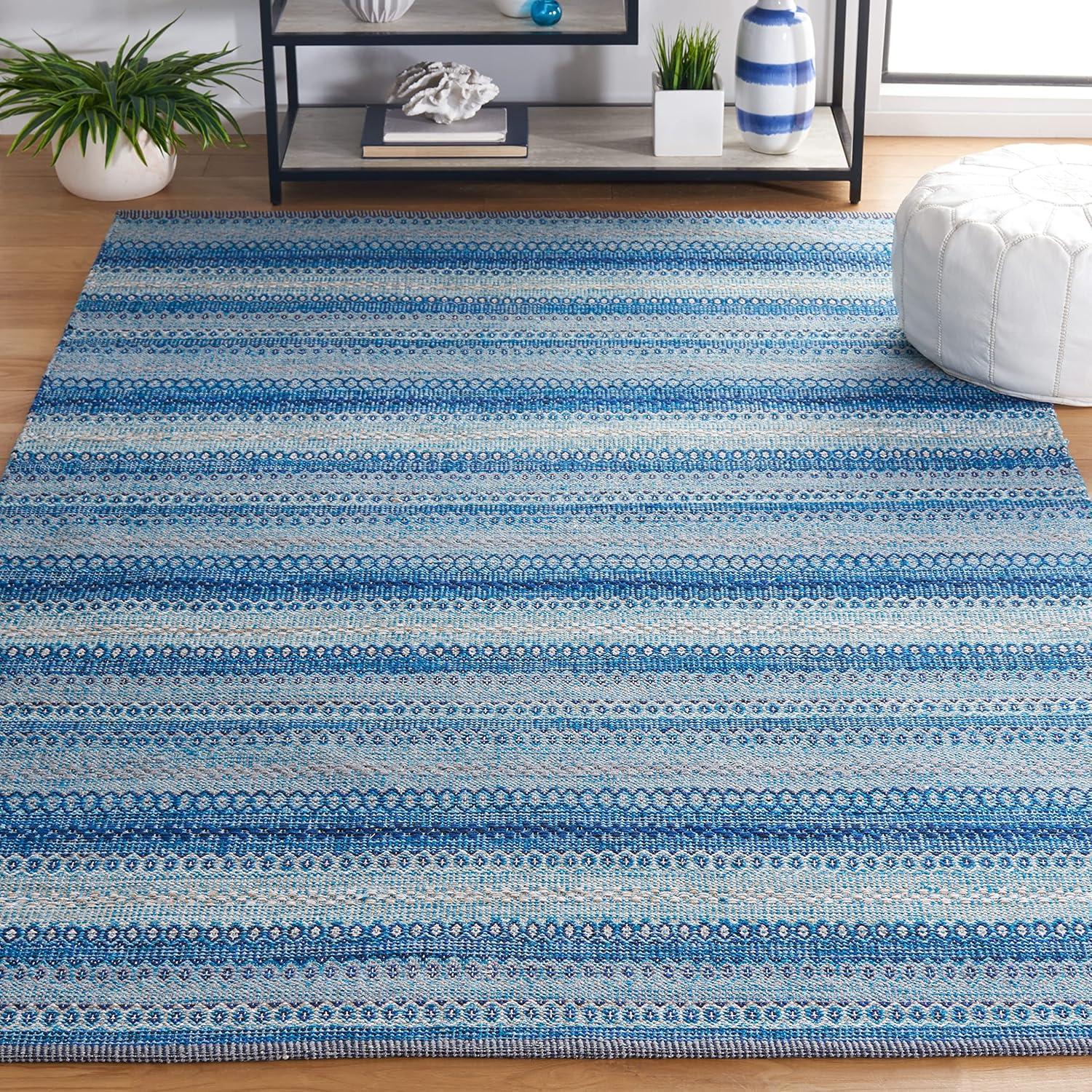 Kilim KLM475 Hand Woven Area Rug - Grey/Blue - 5'x8' - Safavieh.