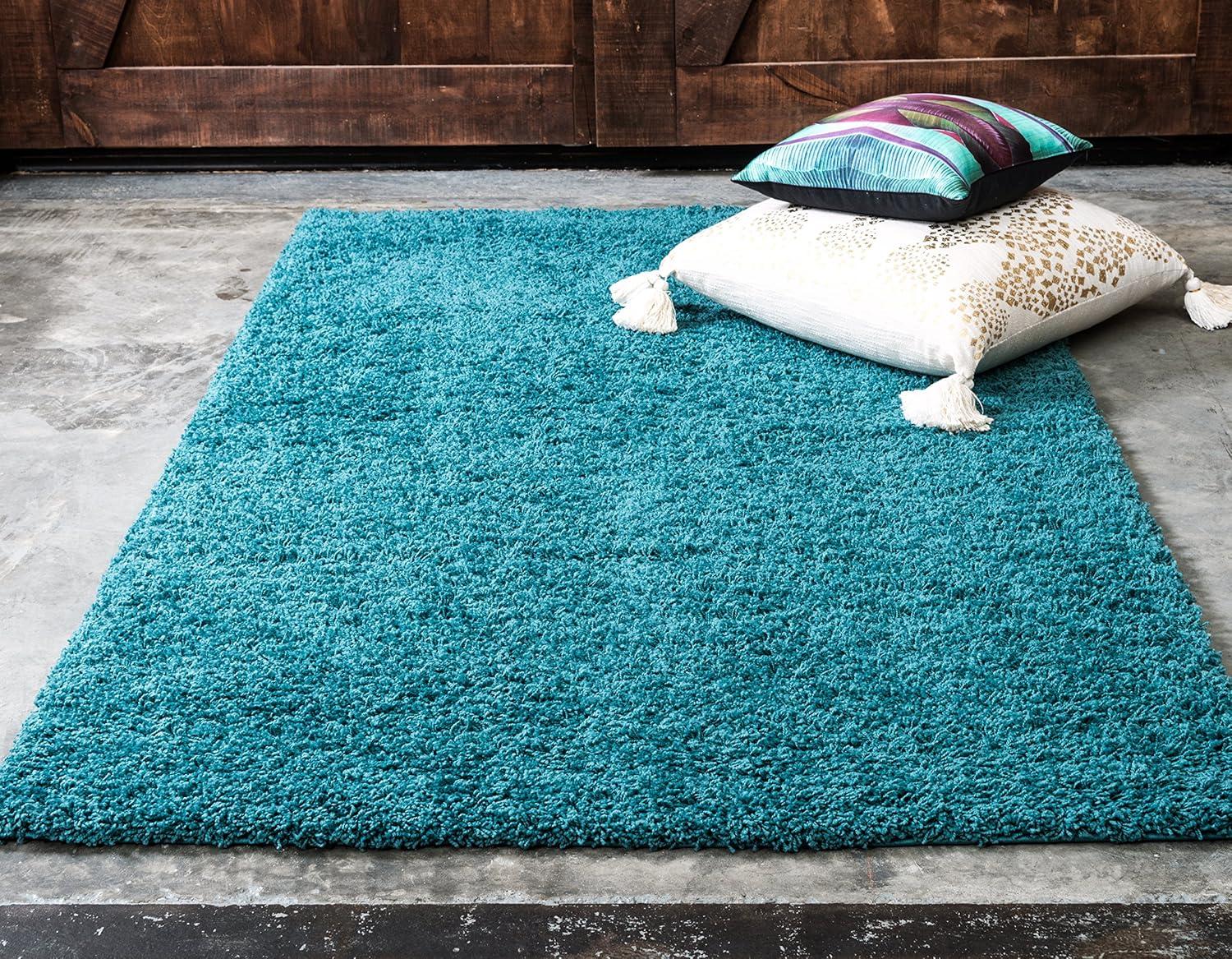 Unique Loom Solid Shag Solid Indoor Woven Area Rug