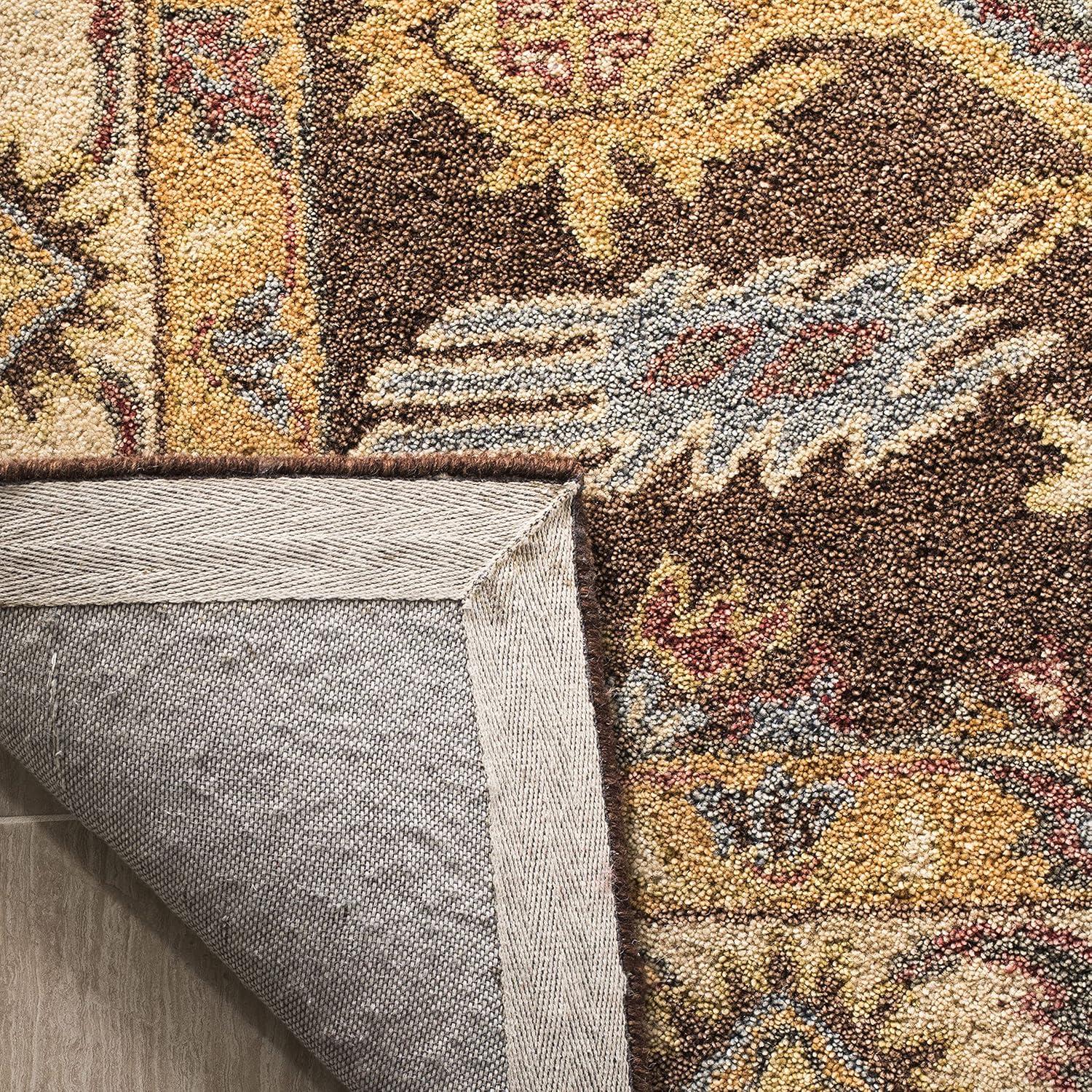 Antiquity AT502 Hand Tufted Area Rug - Dark Brown/Ivory - 3'x5' - Safavieh.