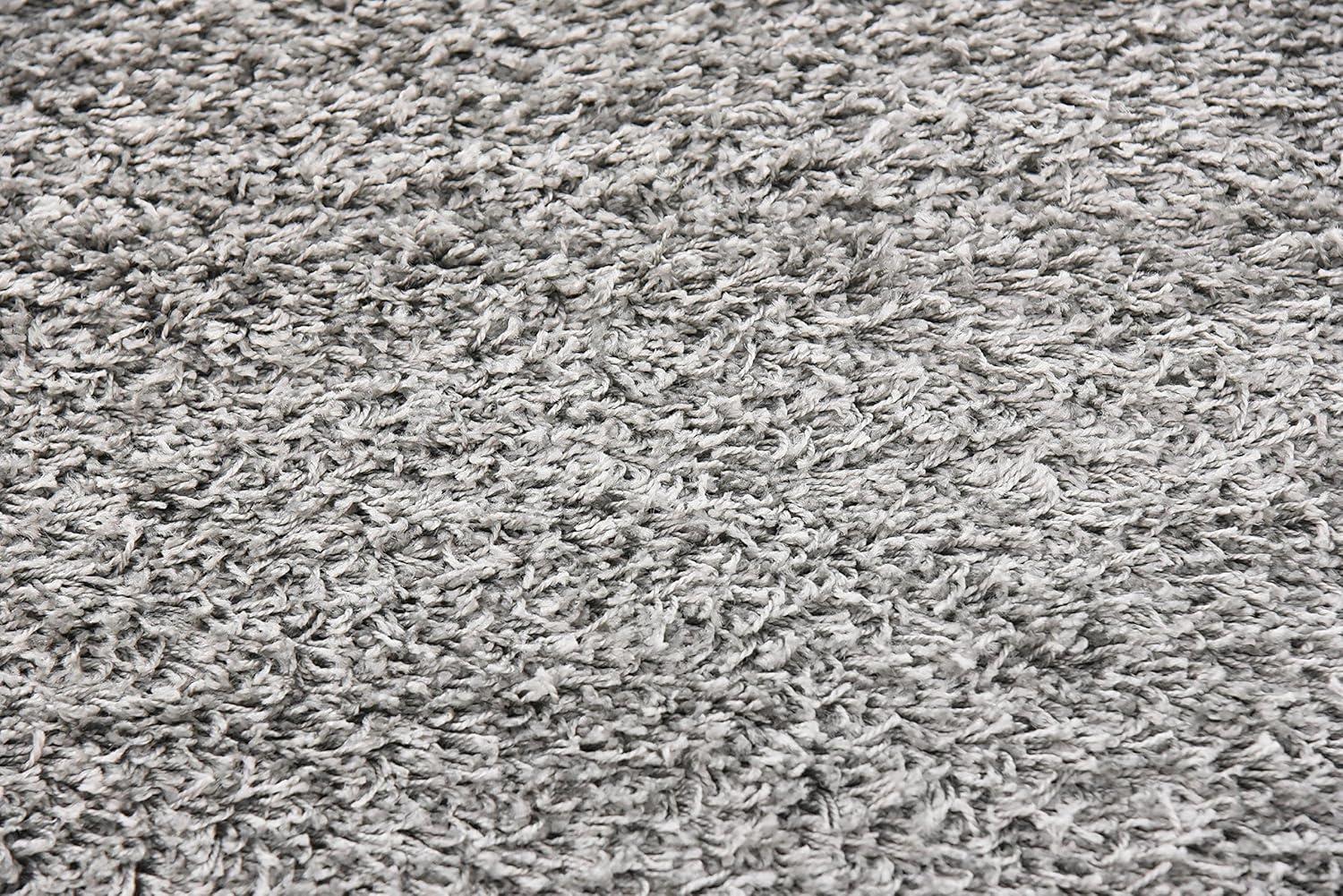Unique Loom Solid Shag Collection Area Rug (2' x 6' 5" Runner, Cloud Gray)