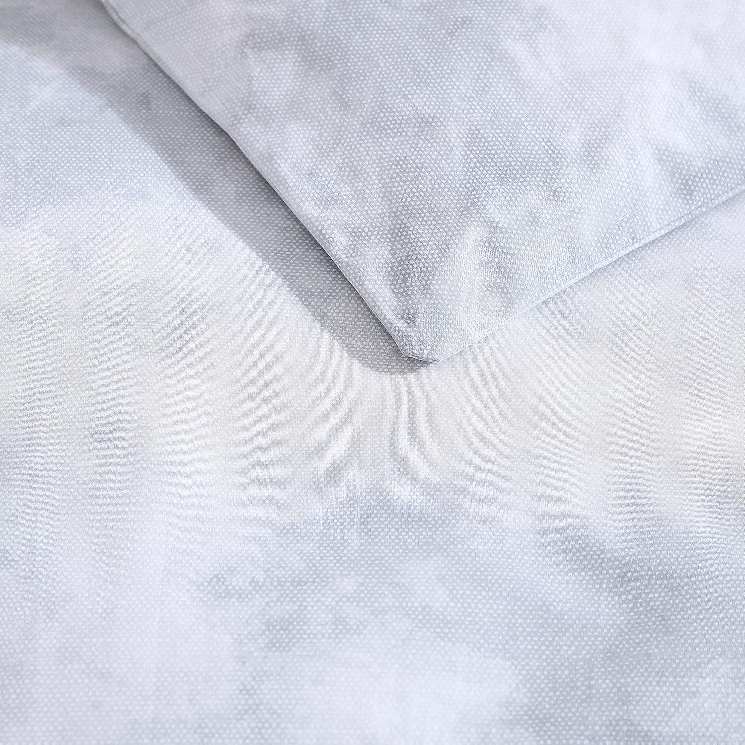 Gray/White Reversible 2 Piece Duvet Cover Set