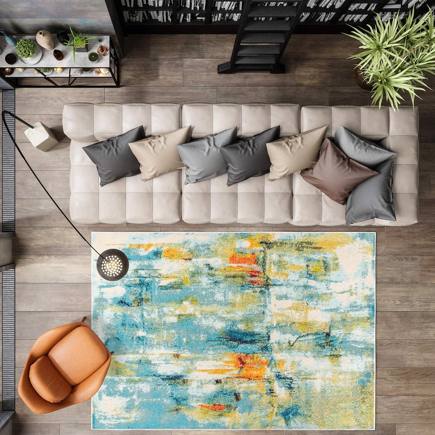 Contemporary POP Modern Abstract Waterfall Area Rug