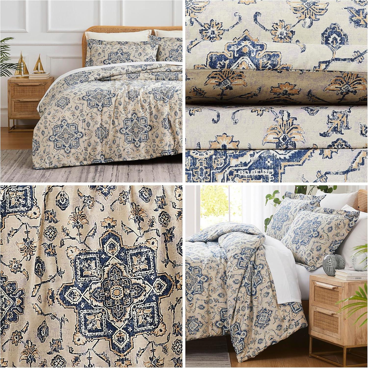 Southshore Fine Living Persia Oversized Reversible ultra-soft Duvet Cover Set with shams