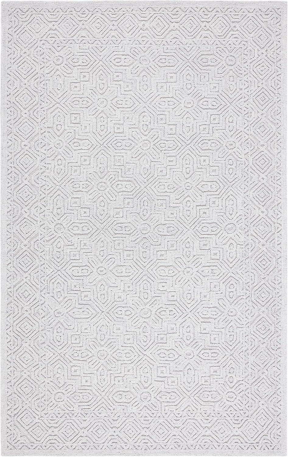 Textural TXT101 Hand Tufted Area Rug - Silver - 6'x9' - Safavieh.