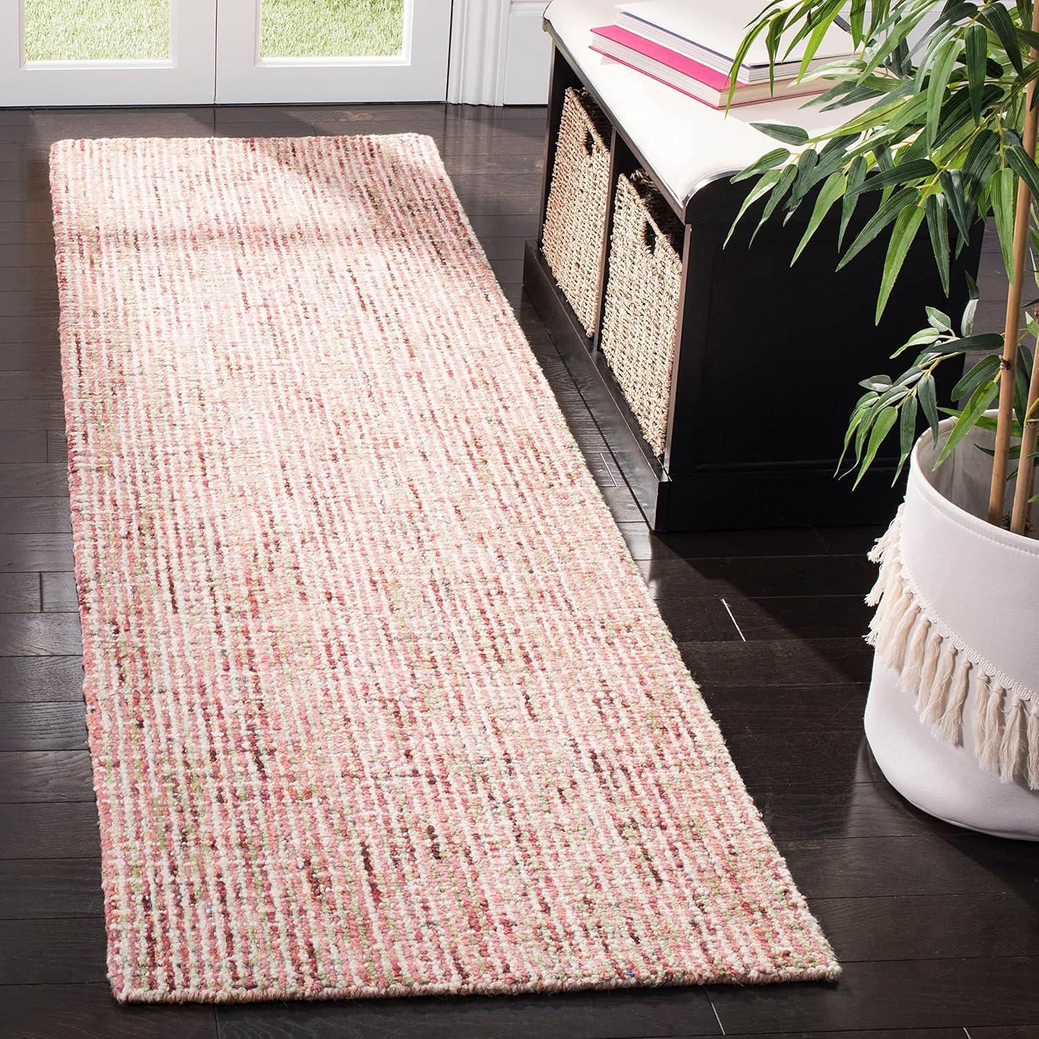 Abstract ABT468 Handmade Indoor Runner - Gold/Blue - 2'-3"x6' - Safavieh