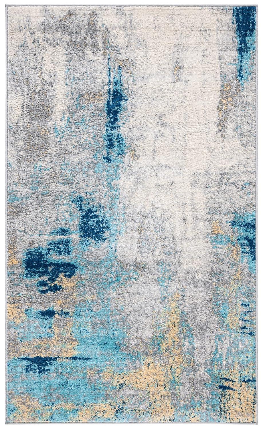 Jasper JSP101 Power Loomed Accent Rug - Grey/Gold - 3'x5' - Safavieh