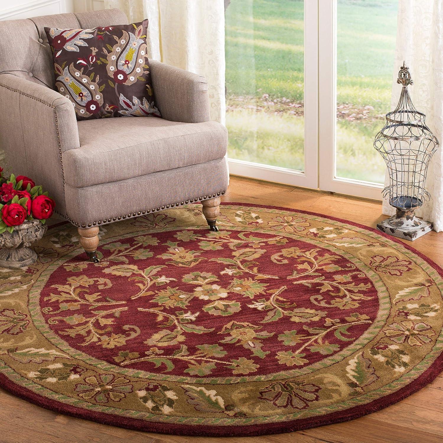SAFAVIEH Heritage Ainsley Traditional Wool Area Rug, Red/Gold, 3' x 5'