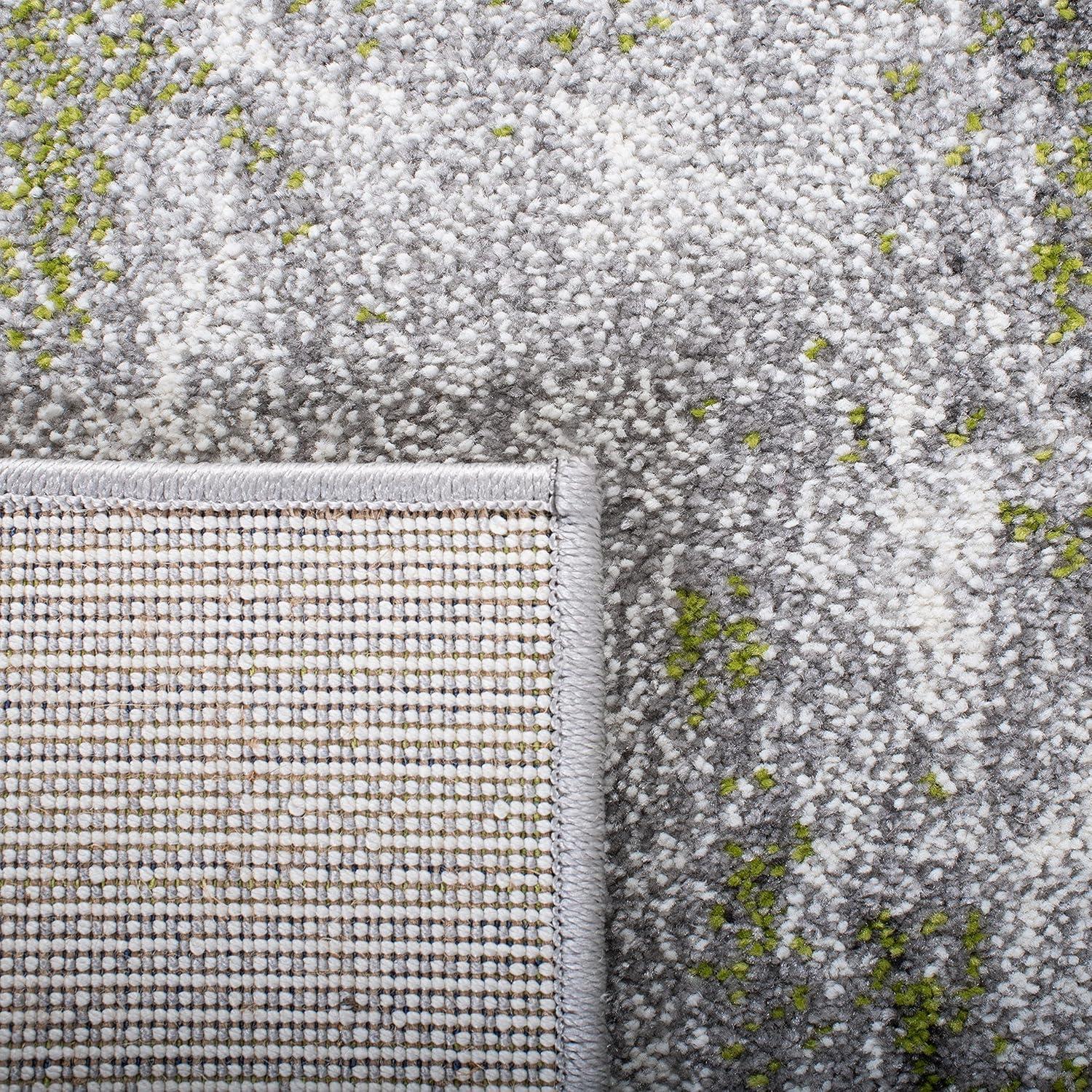 Galaxy GAL117 Power Loomed Indoor Area Rug - Grey/Green - 5'3"x7'6" - Safavieh