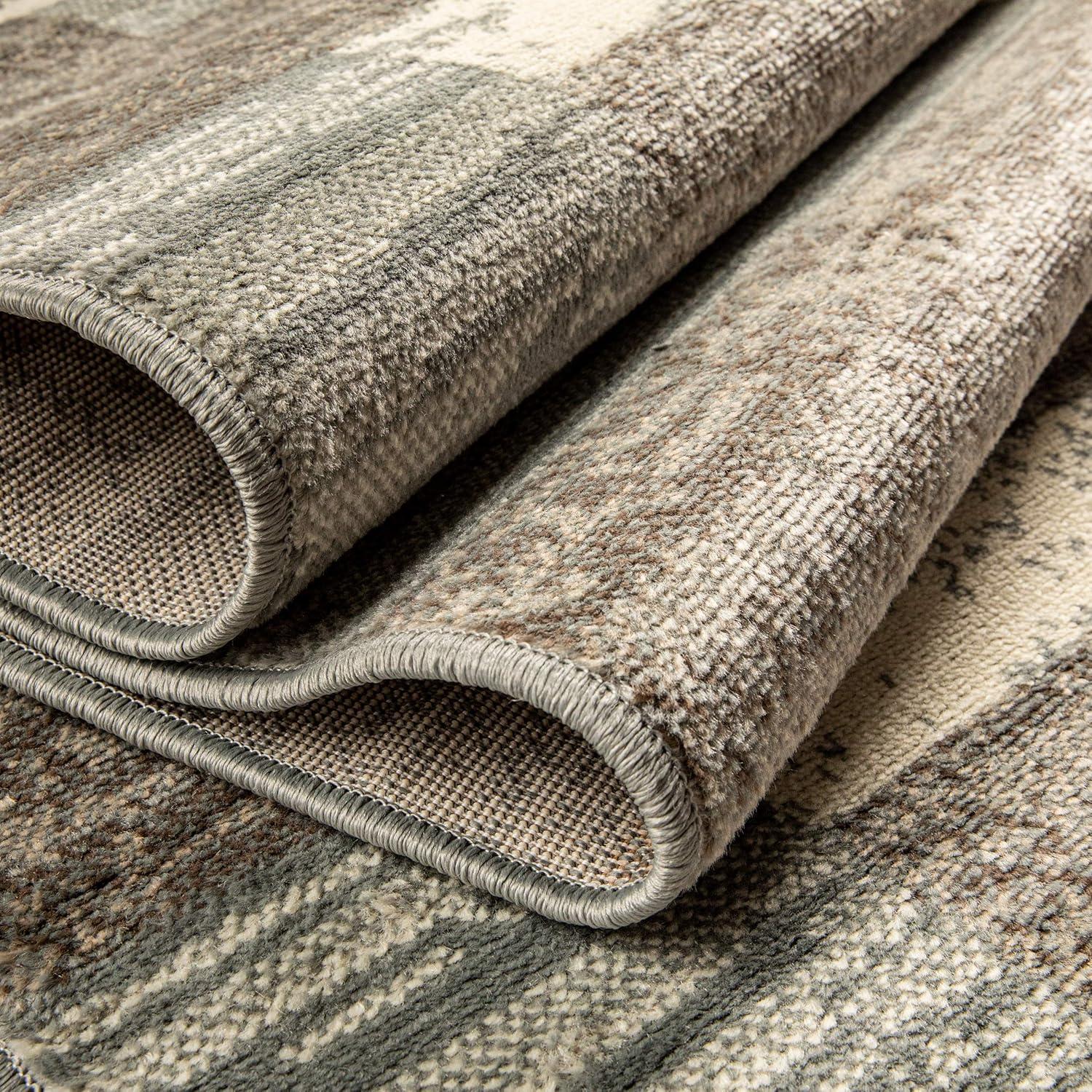 Superior Rockwood Geometric Indoor Area Rug, 5' x 8', Light Blue-Ivory