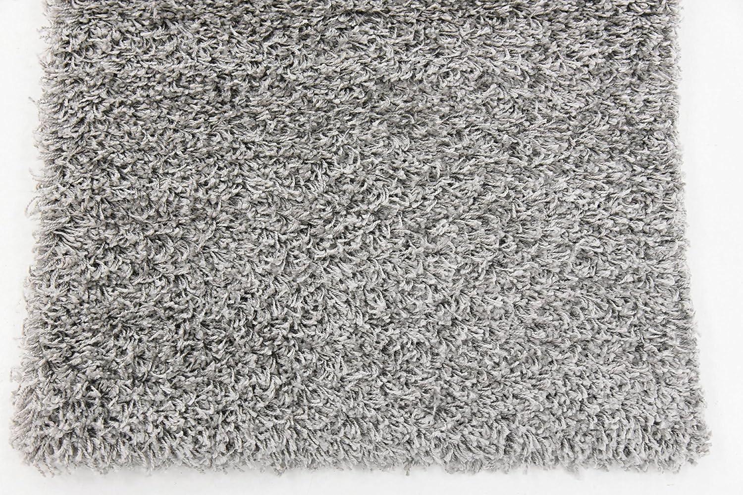 Unique Loom Solid Shag Collection Area Rug (2' x 6' 5" Runner, Cloud Gray)