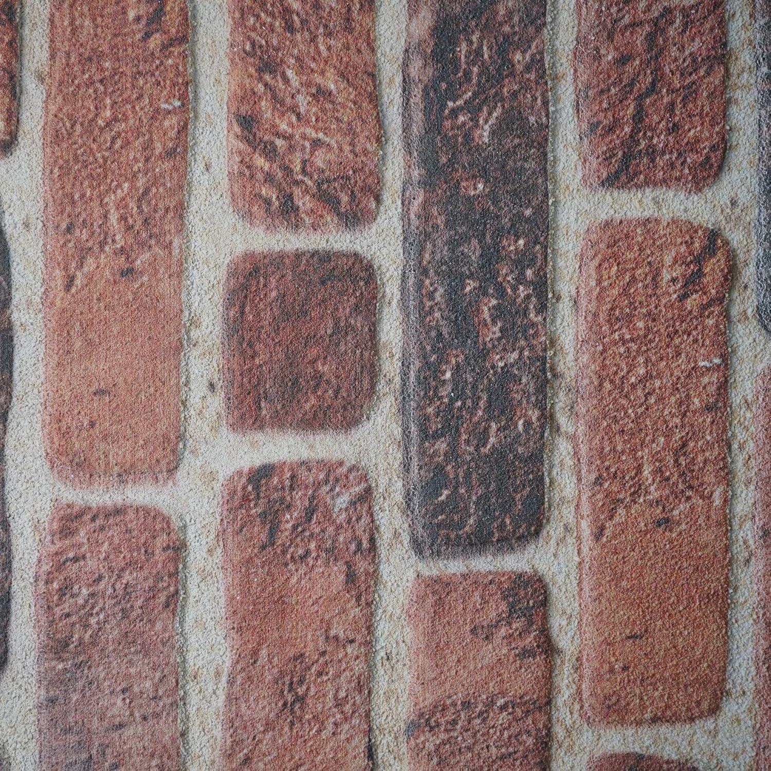 UPP Ultimate Premium Products 3D Brick Effect Wall Panels - Lightweight Styrofoam - Set of 9 Large Panels (20"x40") Covers 48 sq ft - Apply with Wall Adhesive - DIY Home Wall Cladding