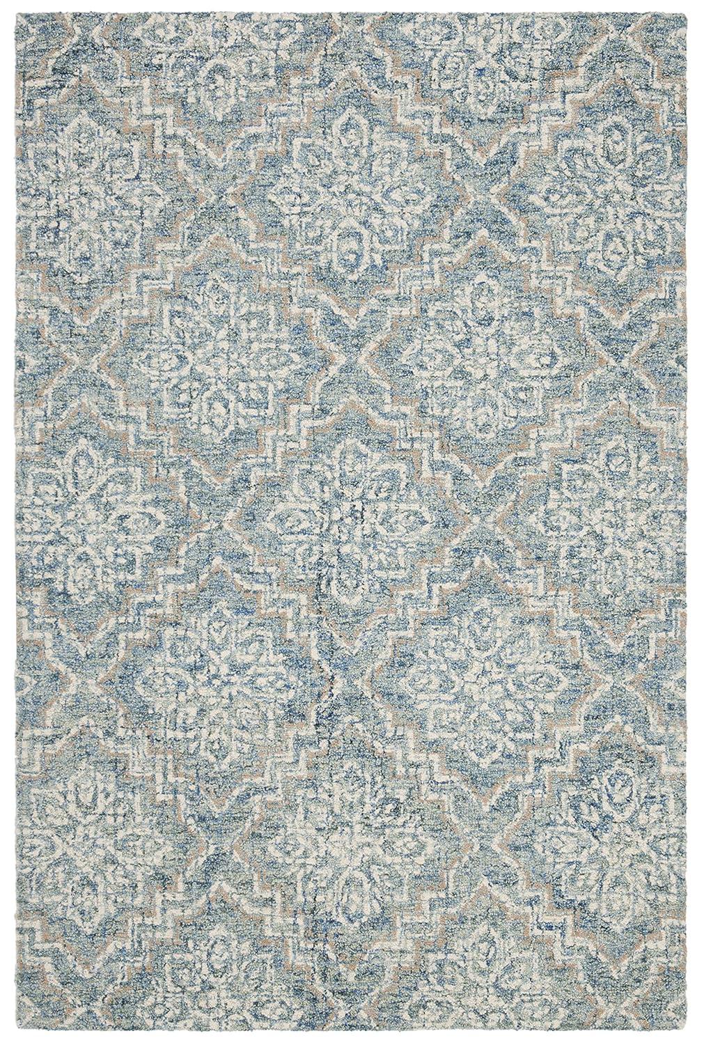 Abstract ABT201 Handmade Indoor Accent Rug - Blue/Grey - 3'x5' - Safavieh