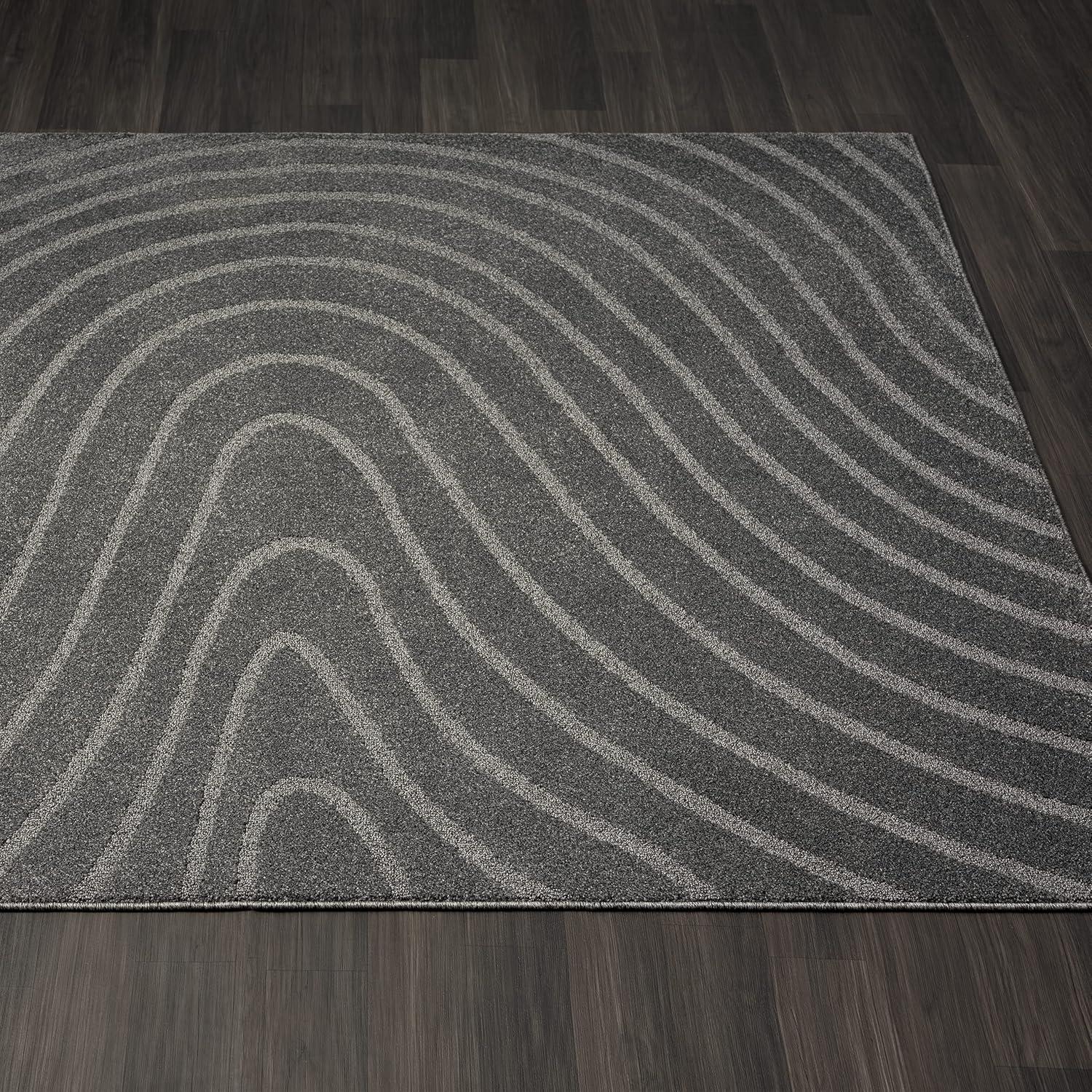 Luxe Weavers Modern Geometric Wave Area Rug