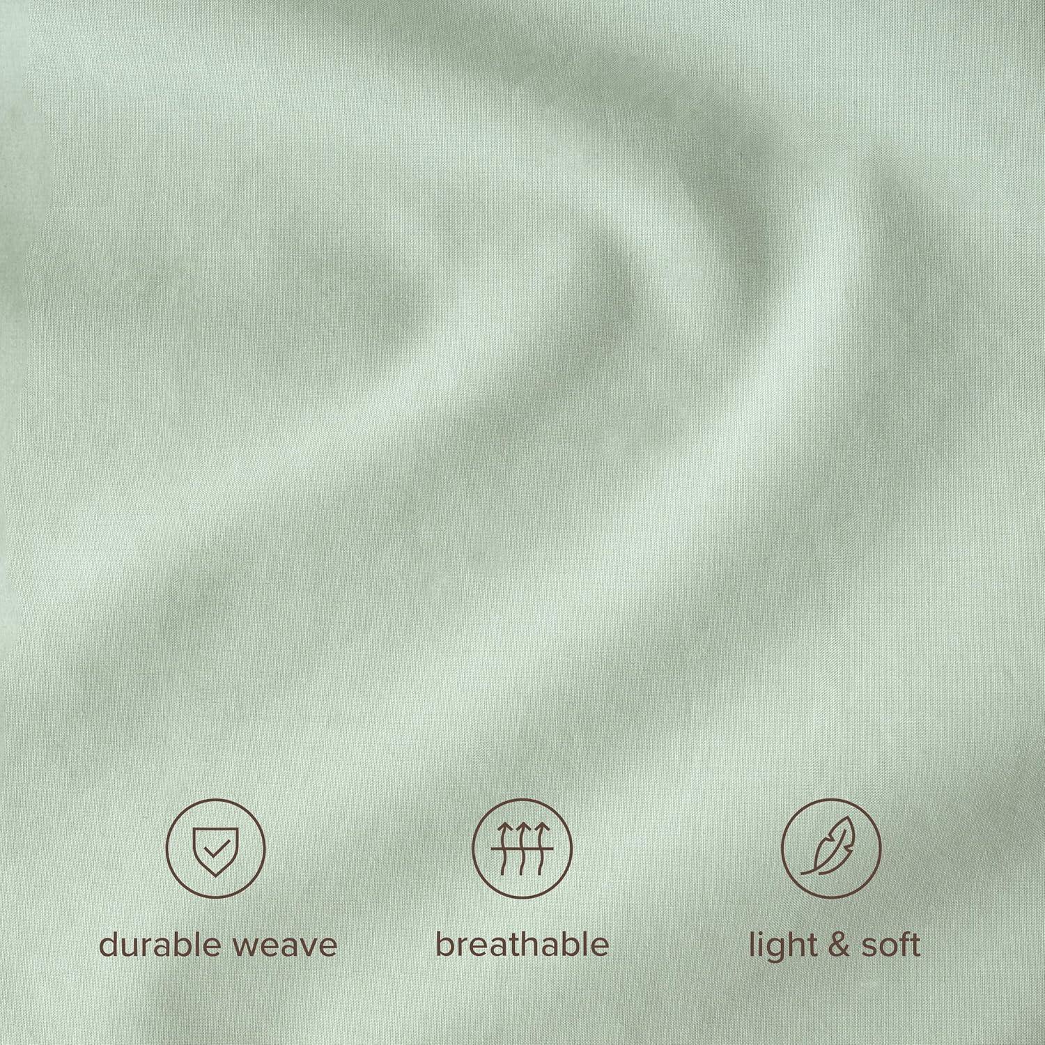 Bare Home 100% Cotton Percale Sheet Set