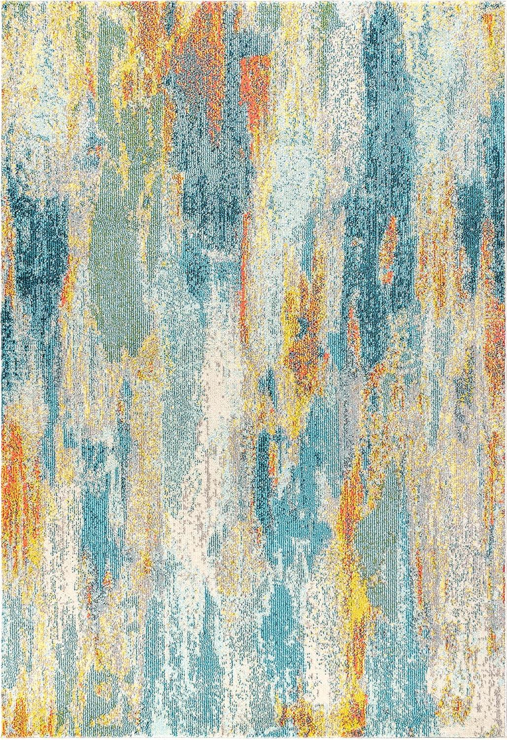 Contemporary POP Modern Abstract Vintage Waterfall Area Rug - JONATHAN Y