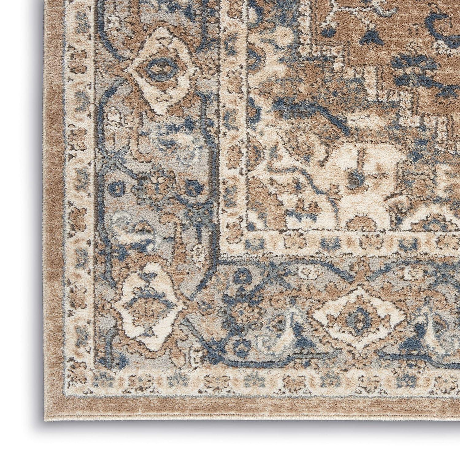 Nourison Concerto Center Medallion Indoor Rug Beige Grey 5'3" x 7'3"