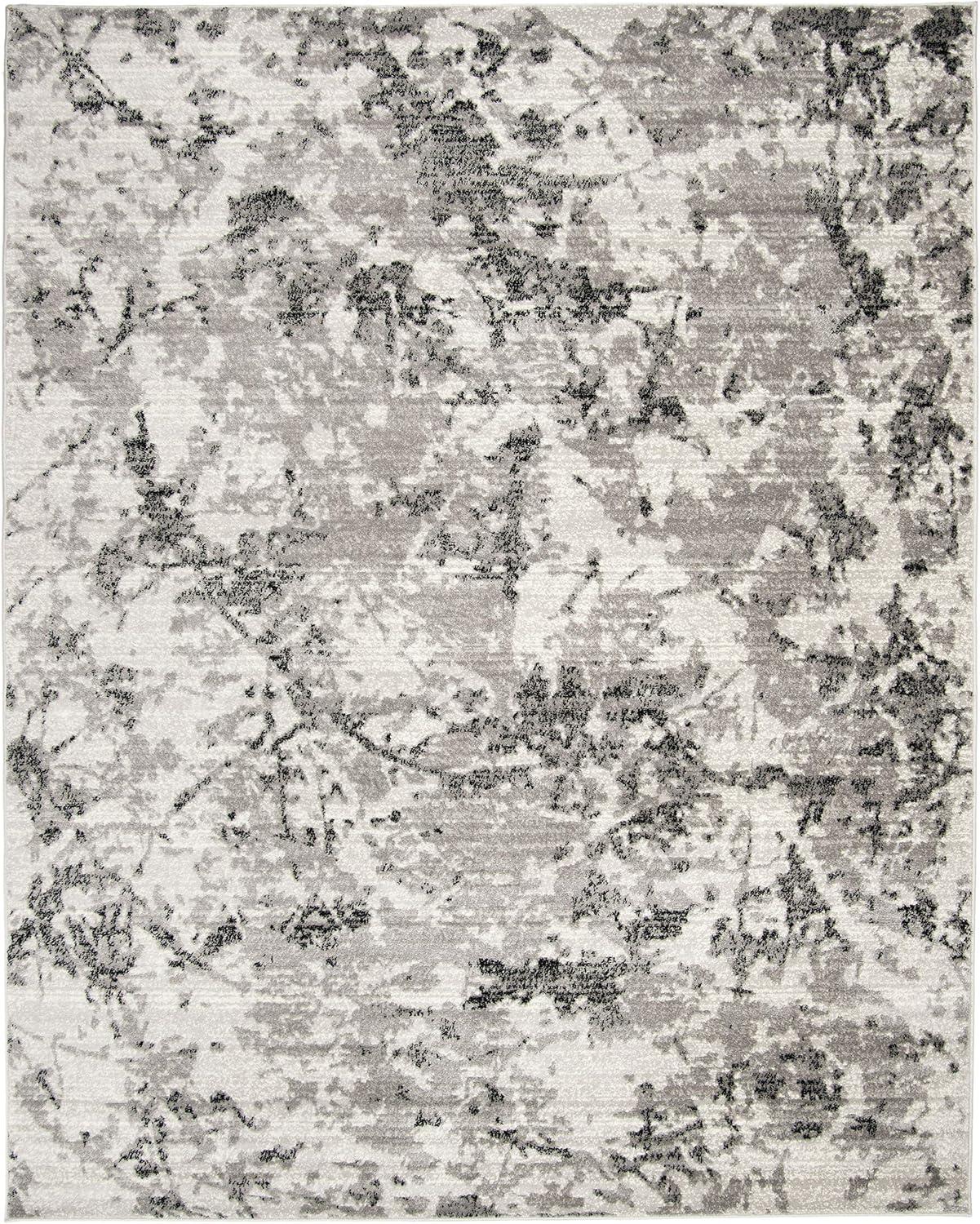 SAFAVIEH Aston Mackenzie Abstract Area Rug, Ivory/Grey, 10' x 14'