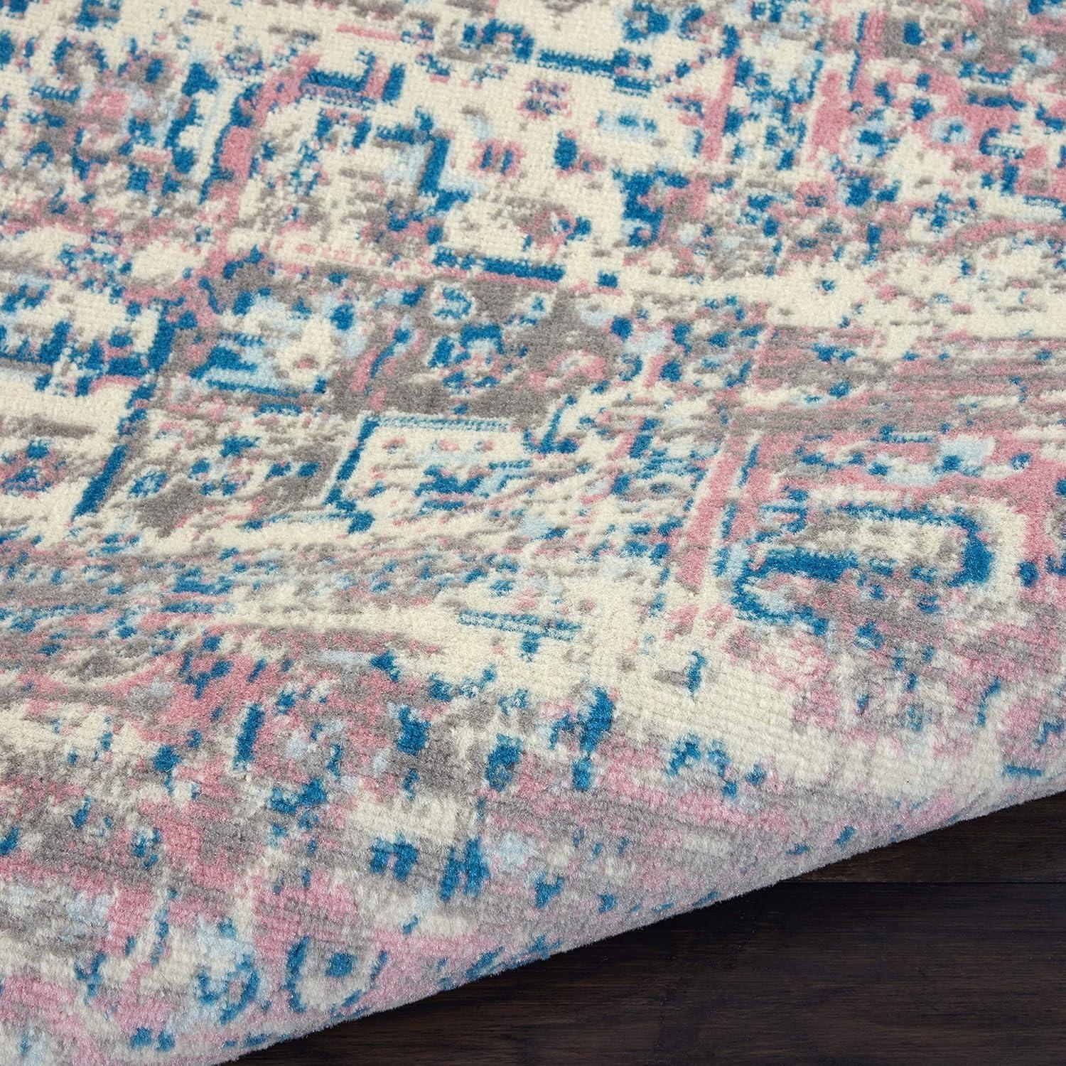 Nourison Grafix GRF14 Ivory/Pink Area Rug - Ivory/Pink 3' x 5'