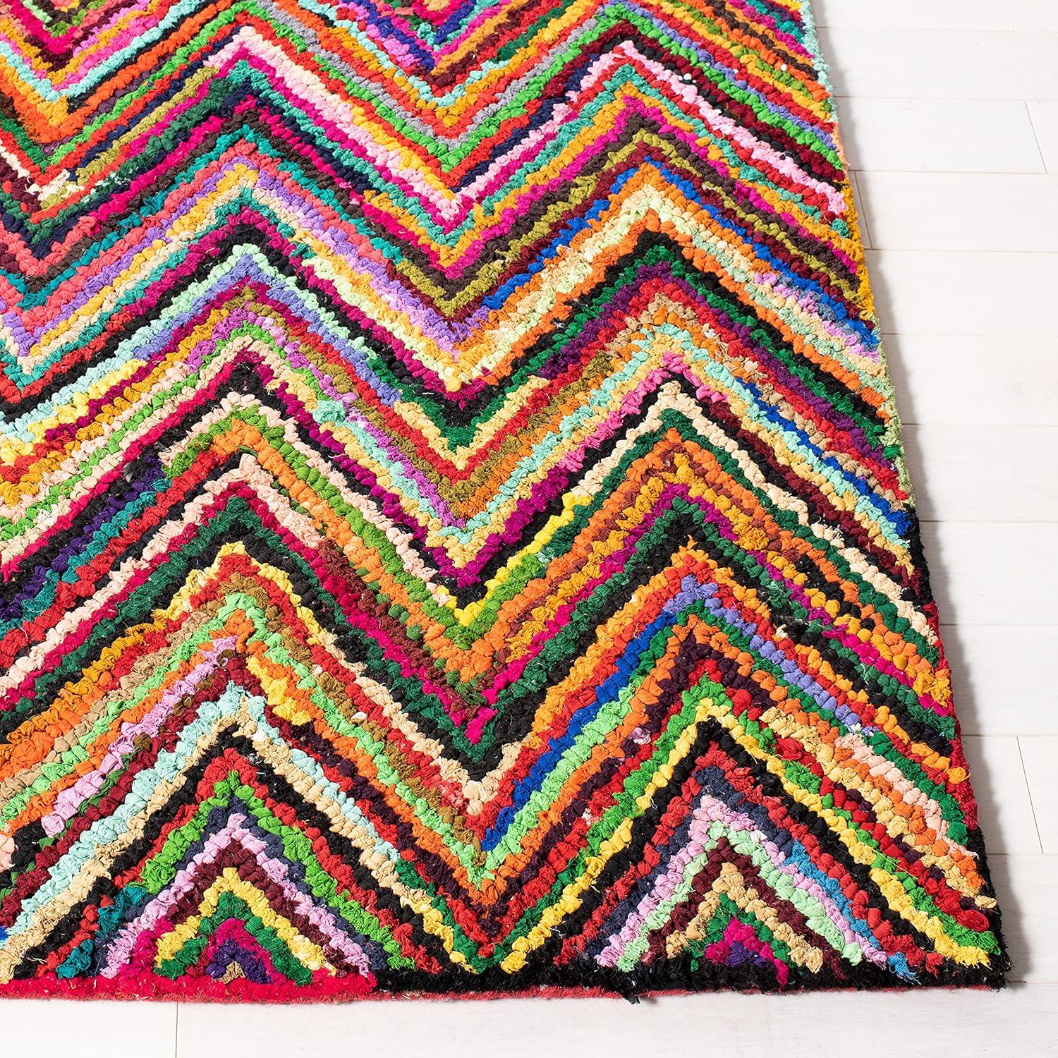 Nantucket NAN141 Hand Tufted Indoor Area Rug - Pink/Multi - 6'x6' - Safavieh.