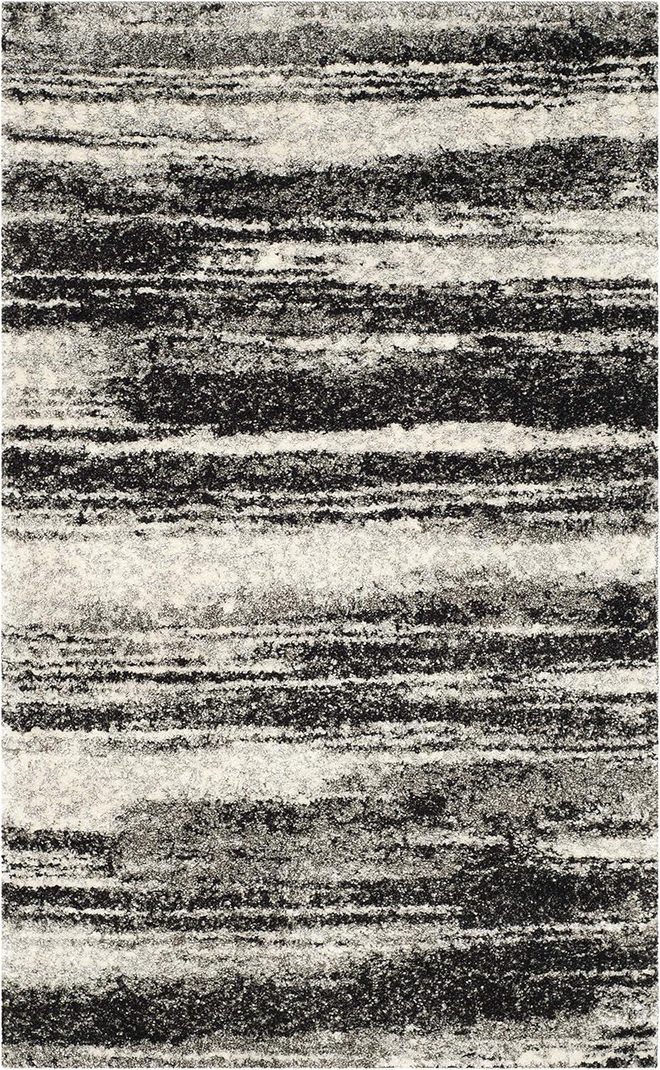 SAFAVIEH Retro Chantel Abstract Area Rug, Dark Grey/Light Grey, 10' x 14'