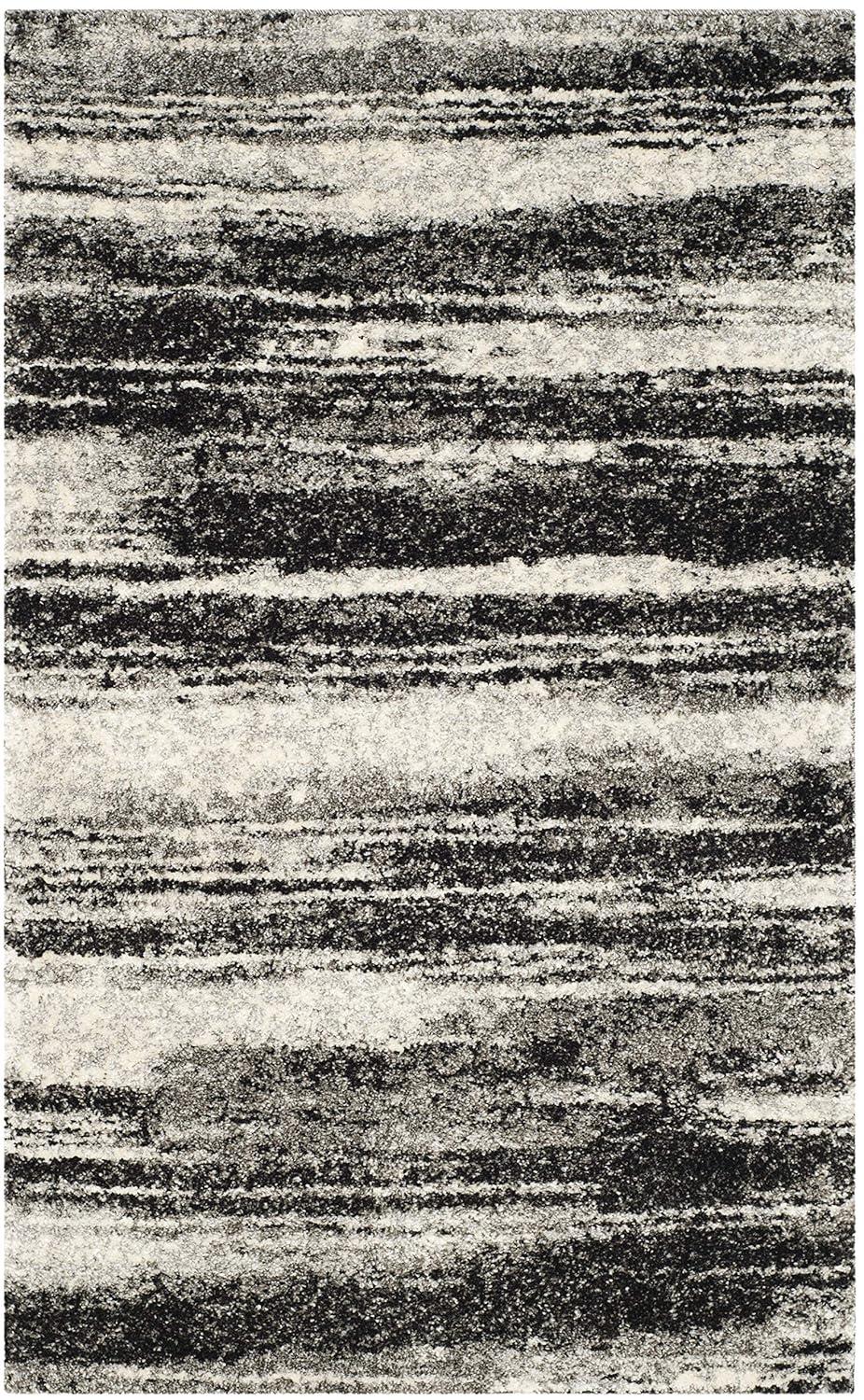 SAFAVIEH Retro Chantel Abstract Area Rug, Dark Grey/Light Grey, 10' x 14'