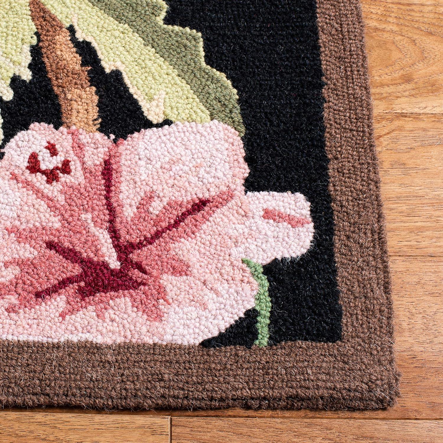 Chelsea HK296 Hand Hooked Area Rug - Black - 5'3"x8'3" - Safavieh.
