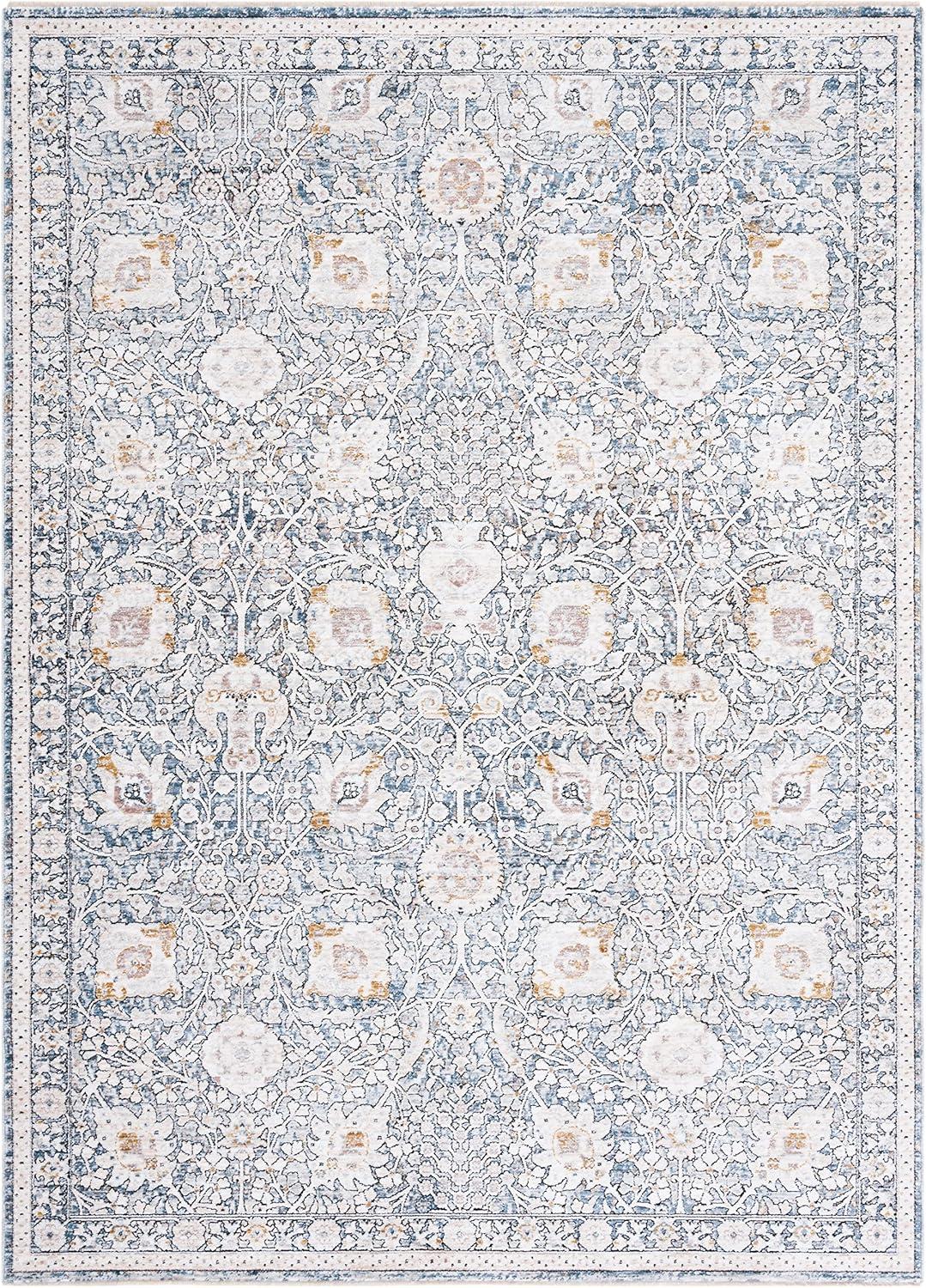 Moondust MND650 Power Loomed Area Rug - Ivory/Grey - 5'3"x7'7" - Safavieh.